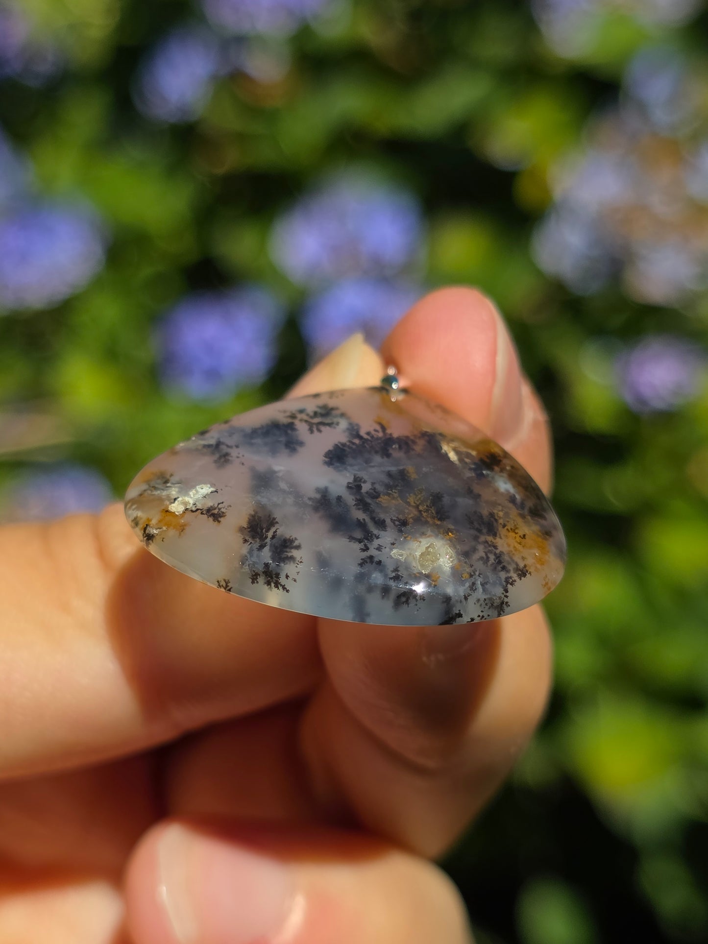 Pendentif Agate dendritique d'Inde n°10