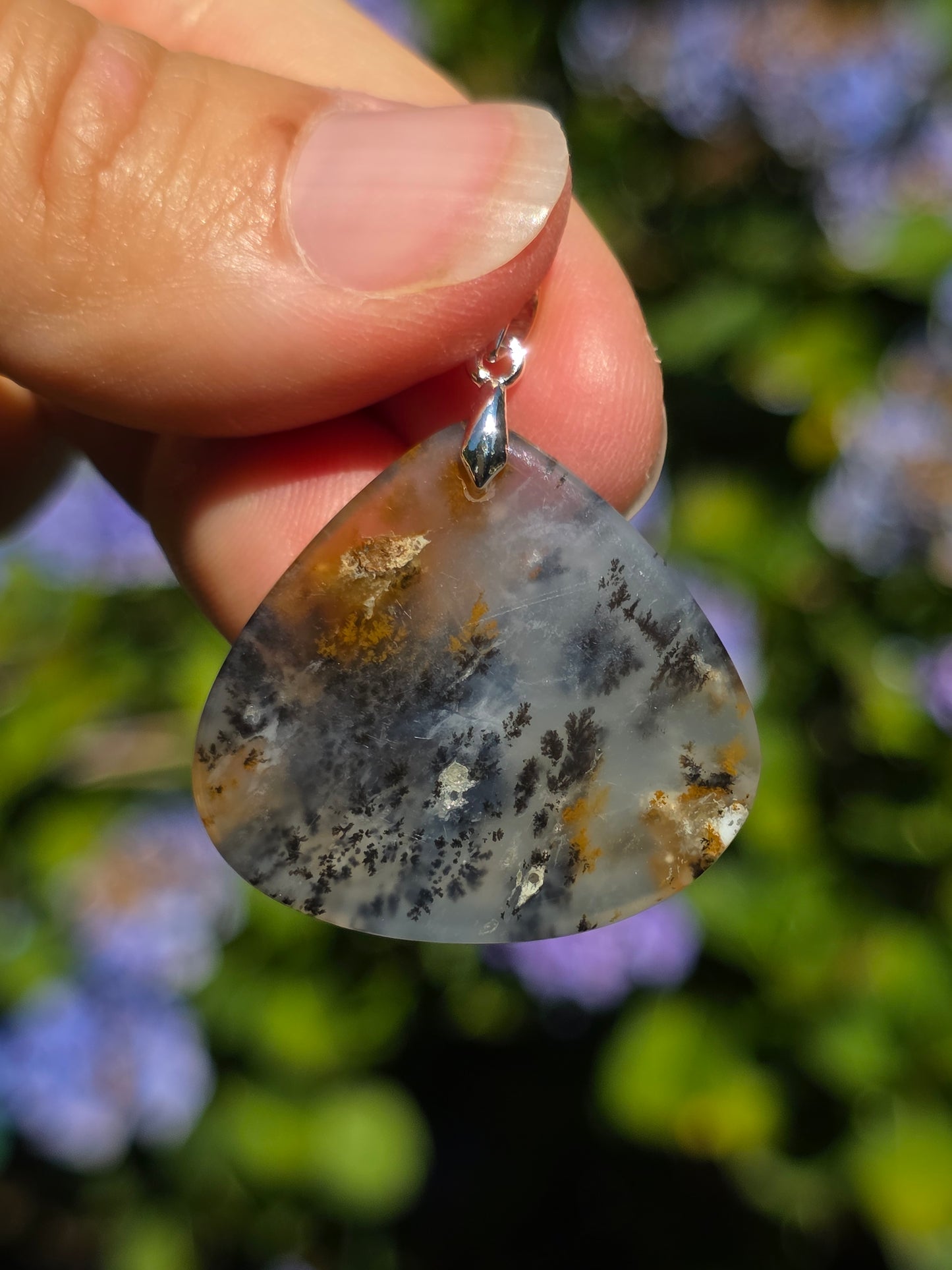 Pendentif Agate dendritique d'Inde n°10