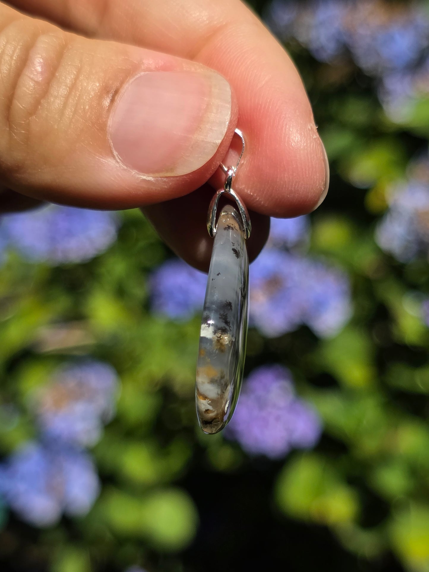 Pendentif Agate dendritique d'Inde n°10