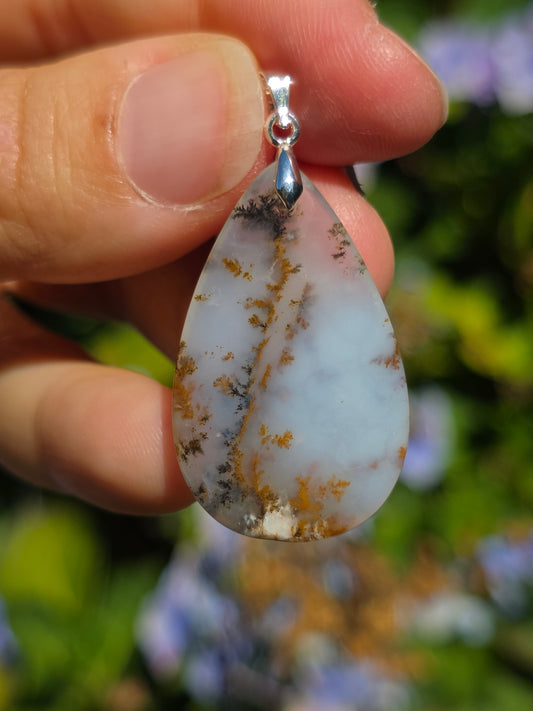 Pendentif Agate dendritique d'Inde n°13