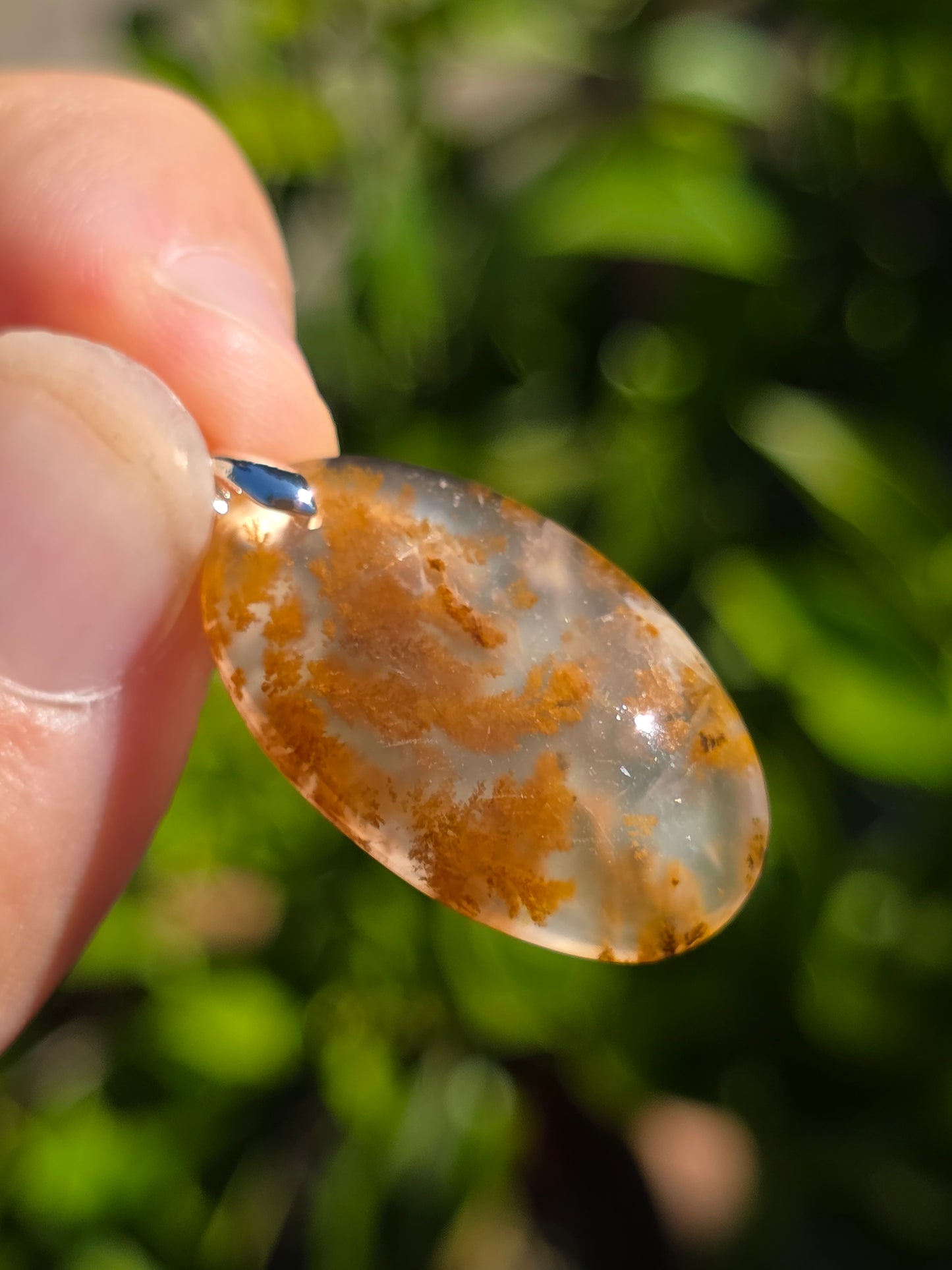 Pendentif Agate dendritique d'Inde n°17