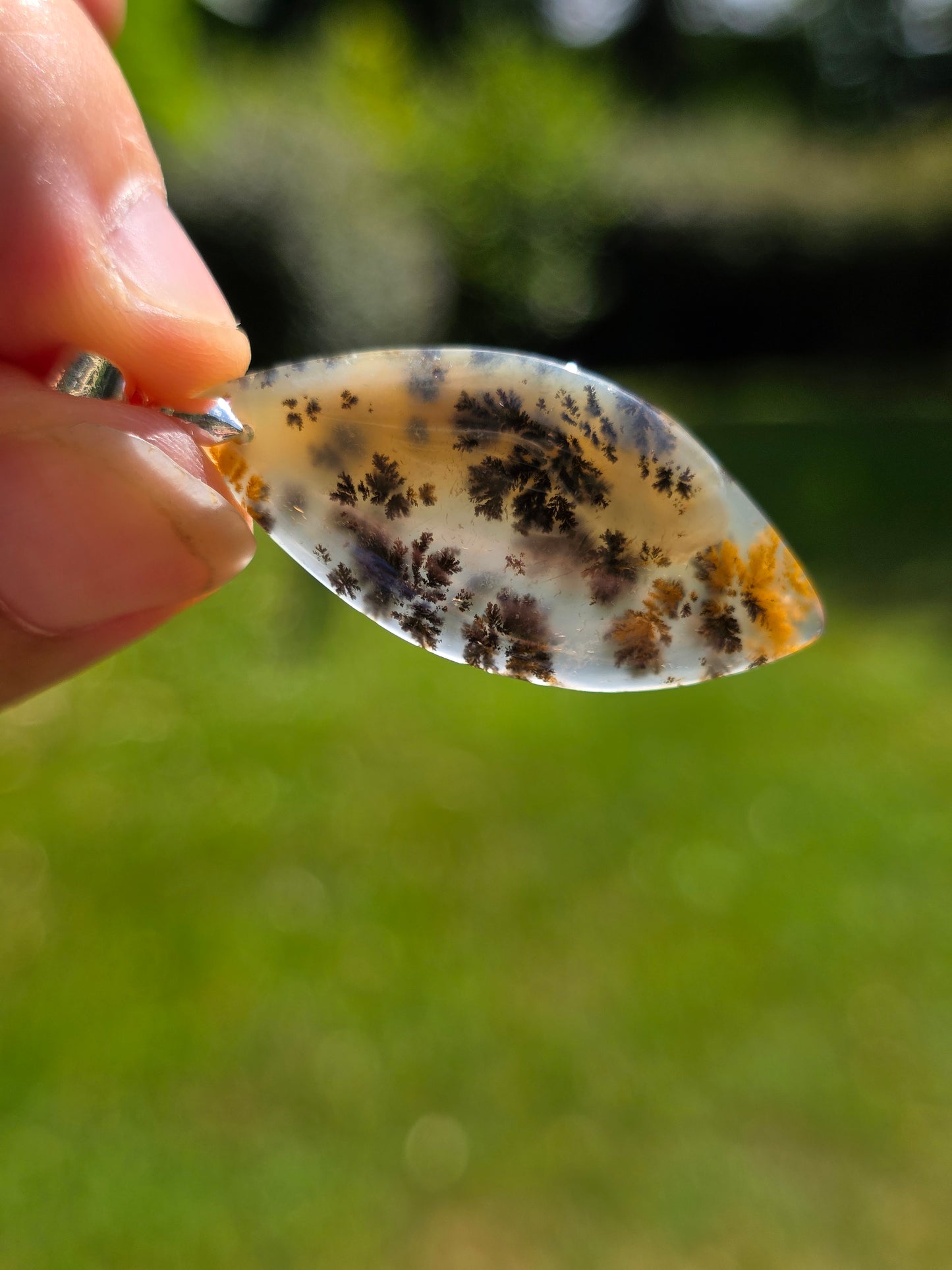 Pendentif Agate dendritique d'Inde n°12