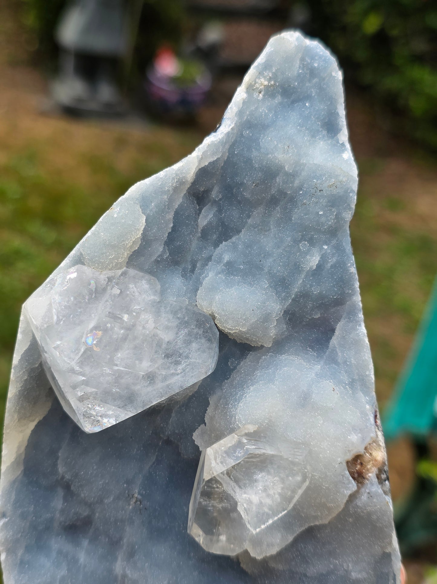 Calcédoine bleue avec Apophyllite n°19