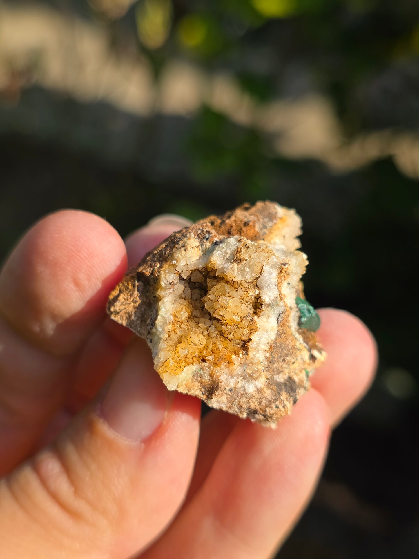 Malachite sur Quartz de l'Aveyron n°1