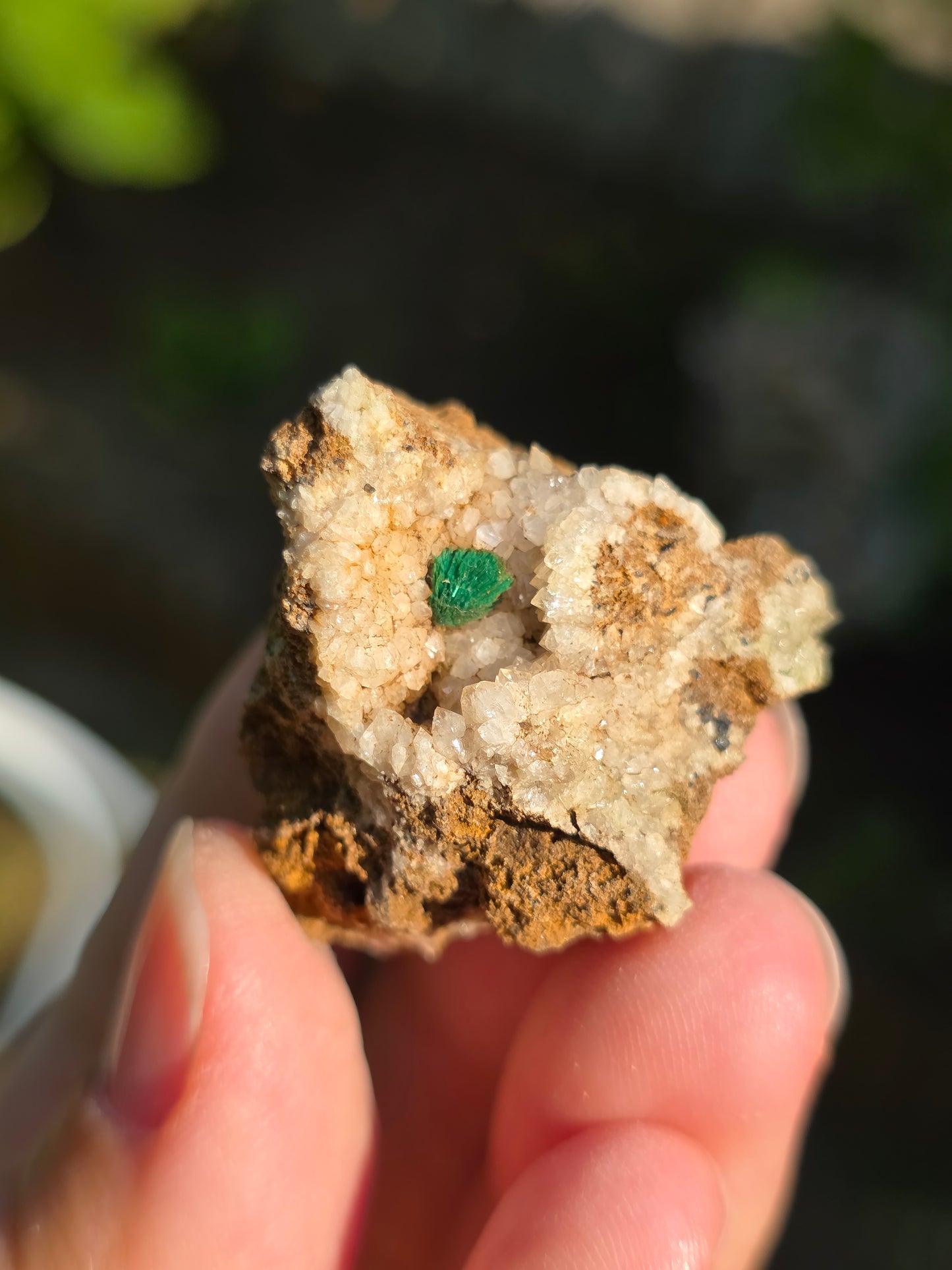 Malachite sur Quartz de l'Aveyron n°2