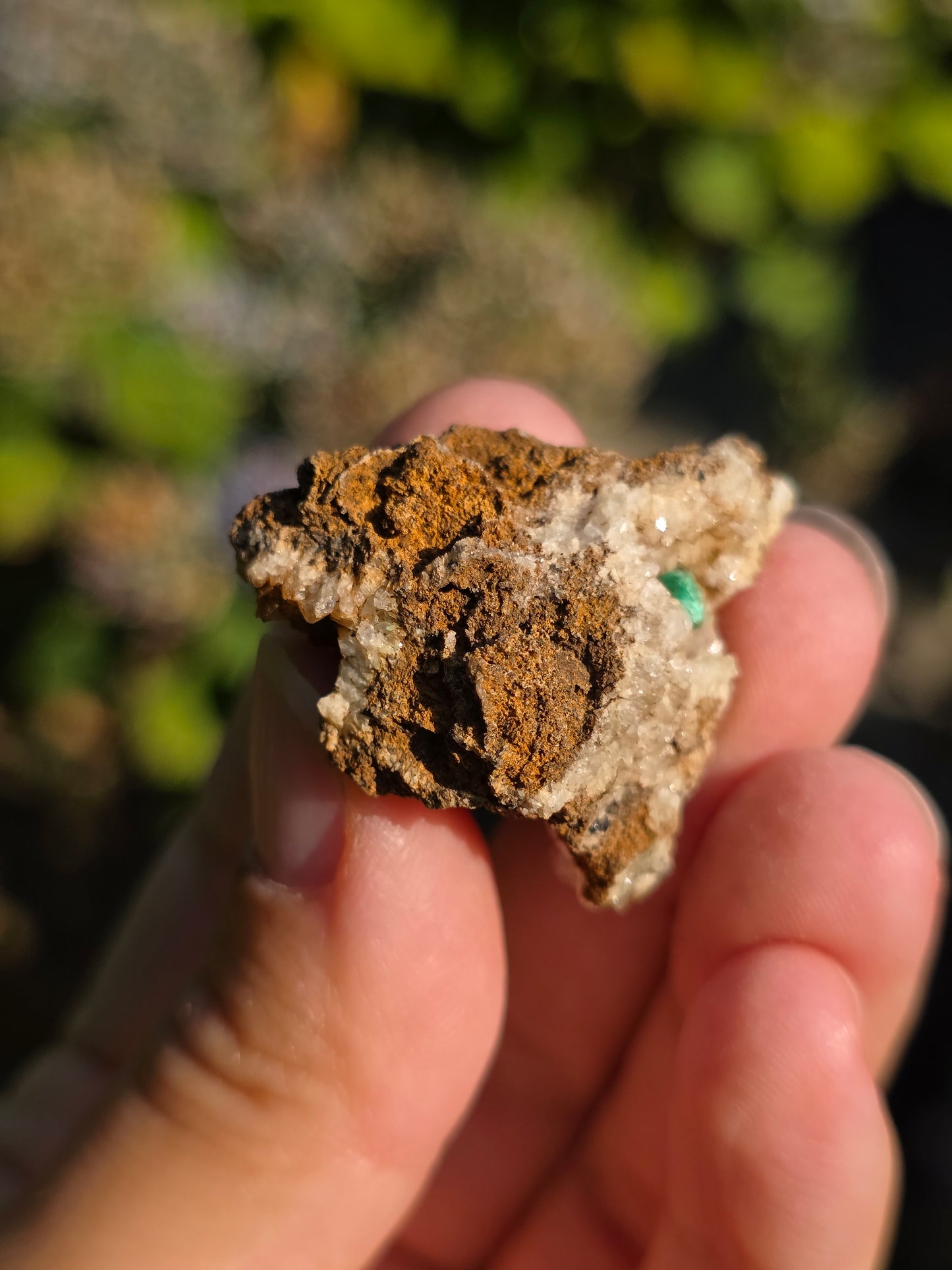 Malachite sur Quartz de l'Aveyron n°2