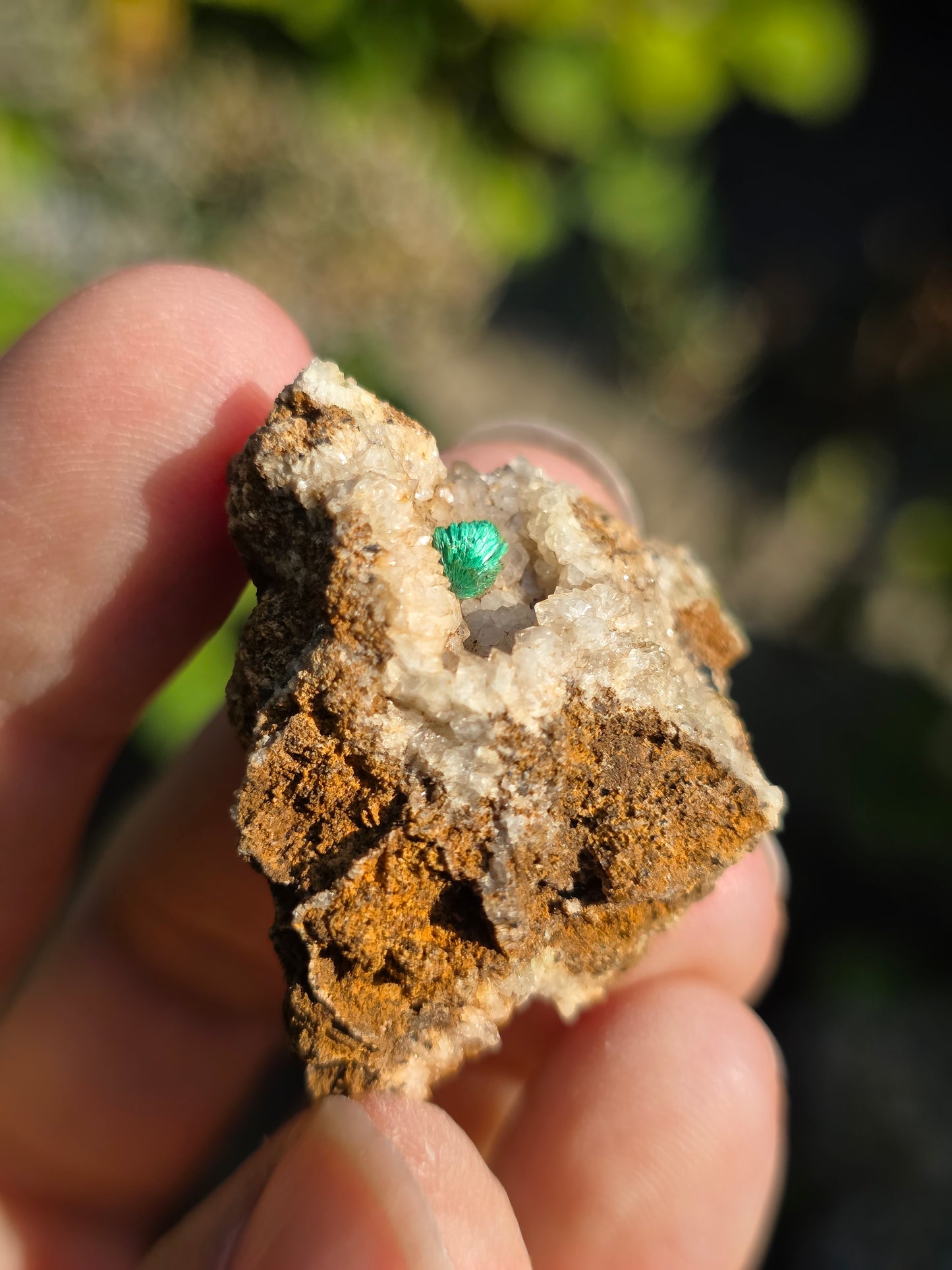Malachite sur Quartz de l'Aveyron n°2