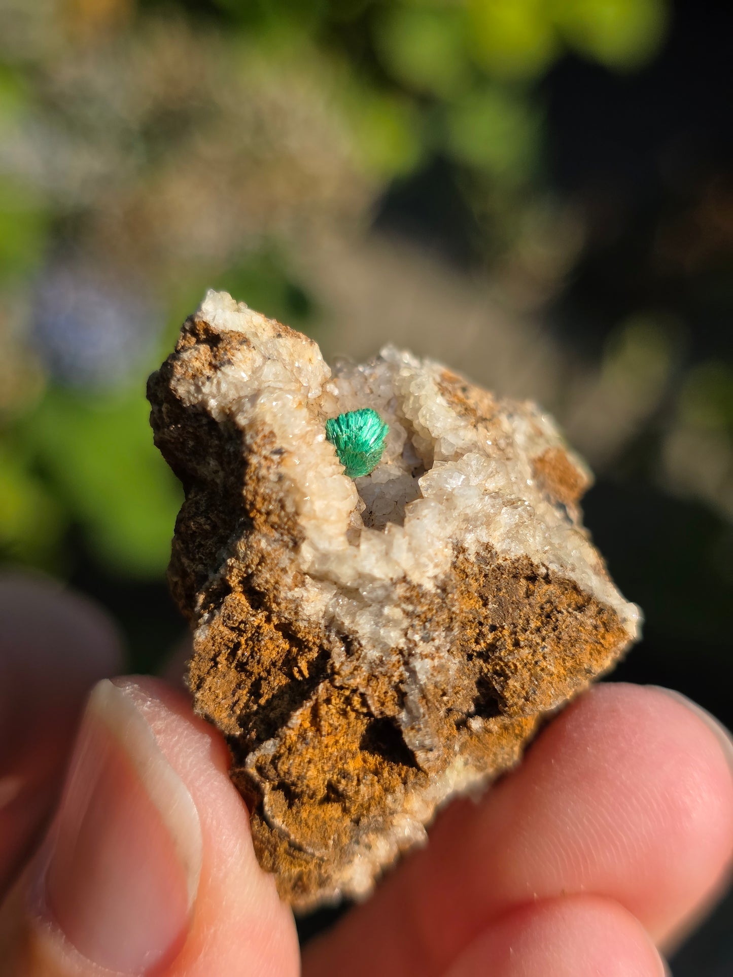 Malachite sur Quartz de l'Aveyron n°2