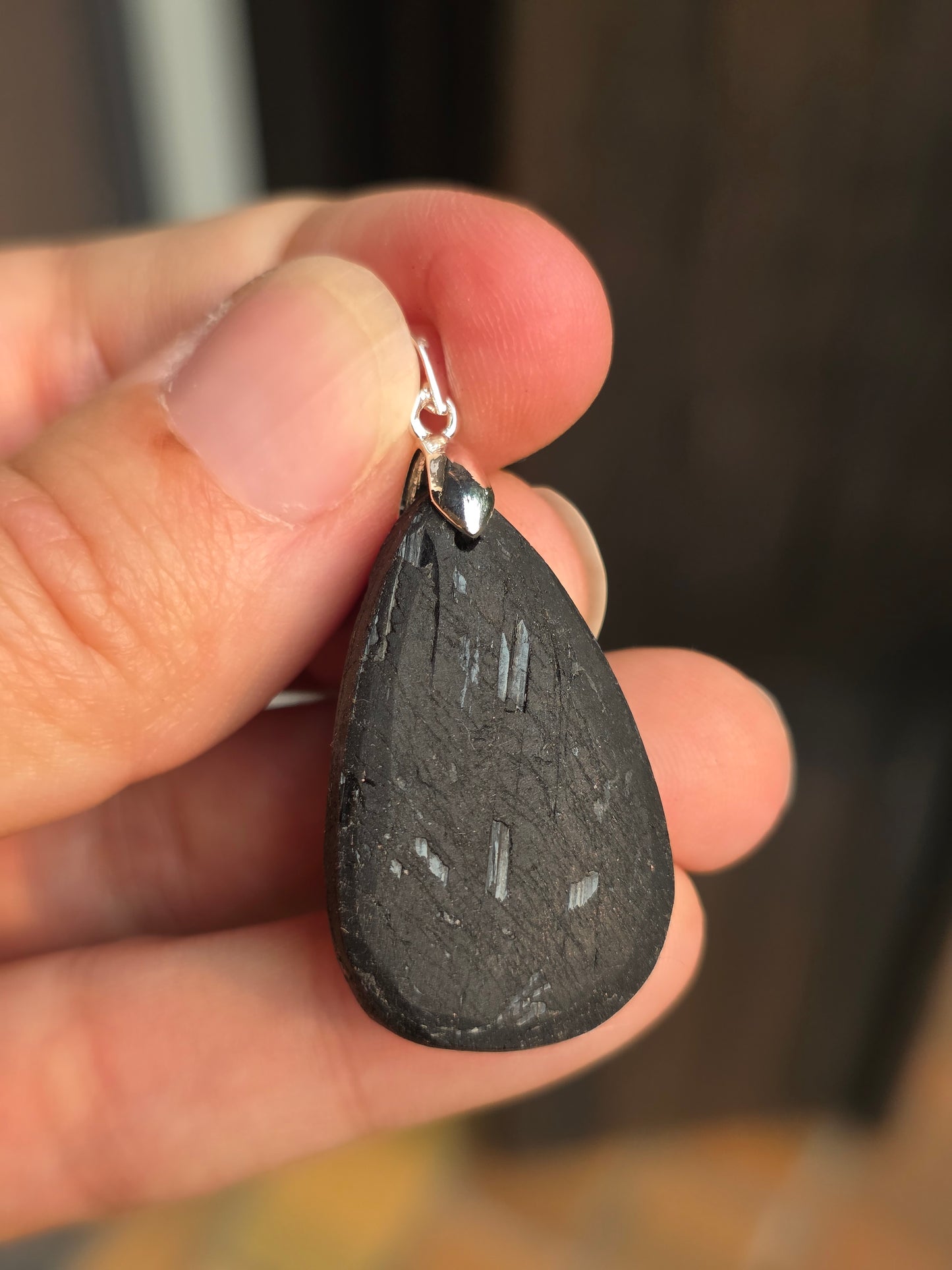 Pendentif Tourmaline noire brute n°3