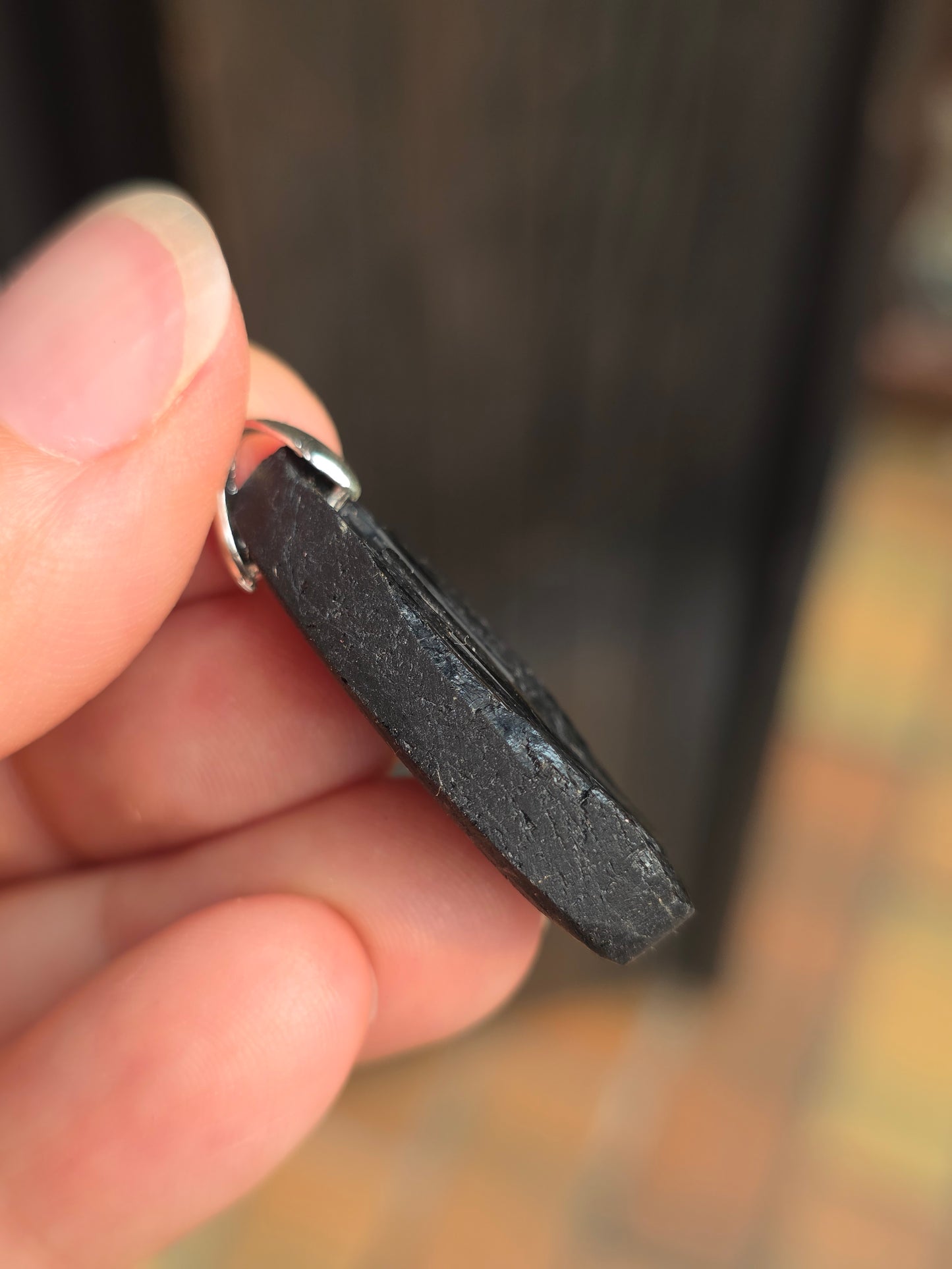 Pendentif Tourmaline noire brute n°4