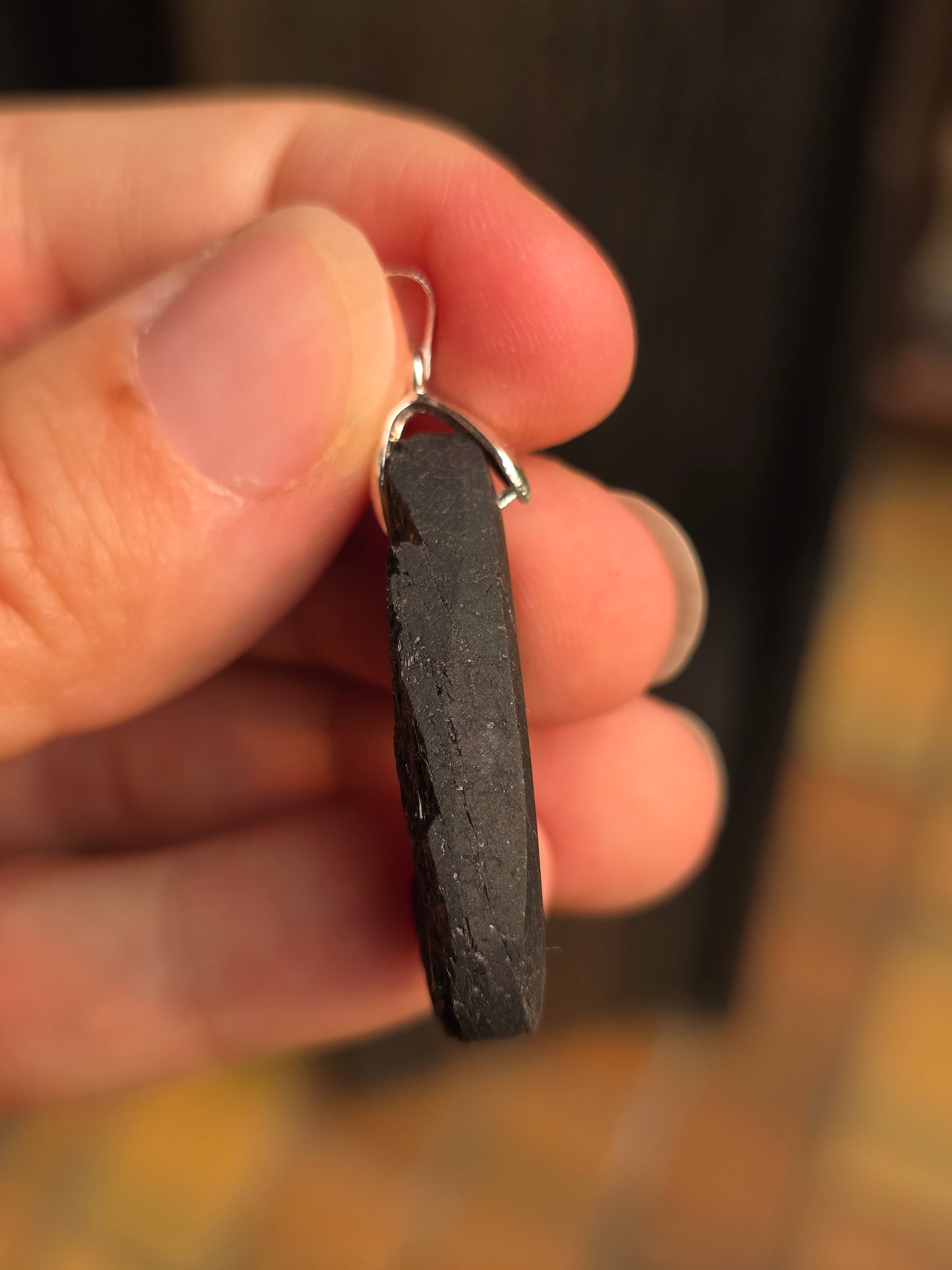 Pendentif Tourmaline noire brute n°4