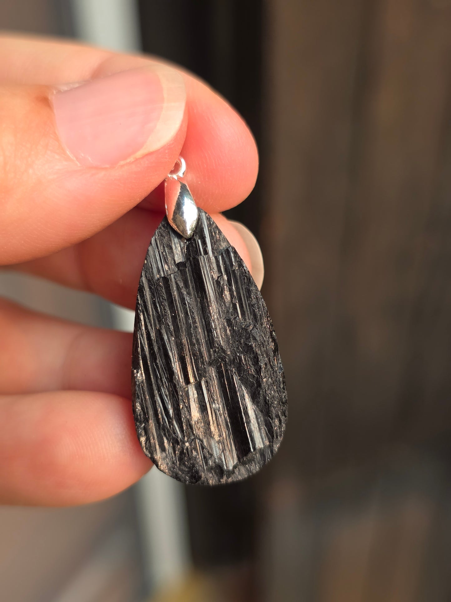 Pendentif Tourmaline noire brute n°4