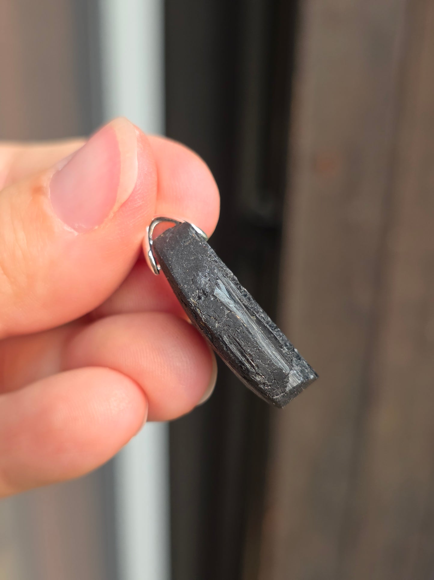 Pendentif Tourmaline noire brute n°5