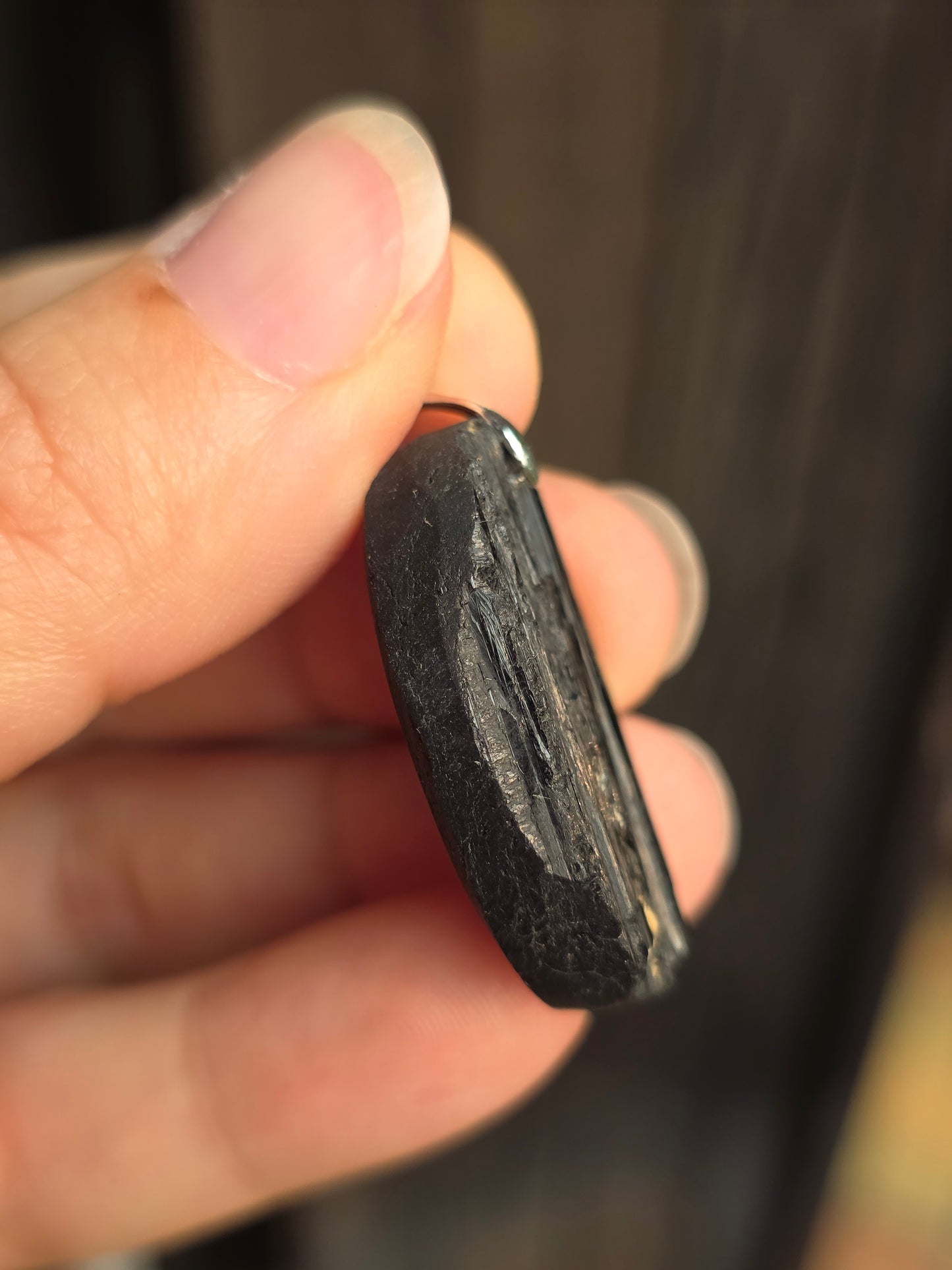 Pendentif Tourmaline noire brute n°7