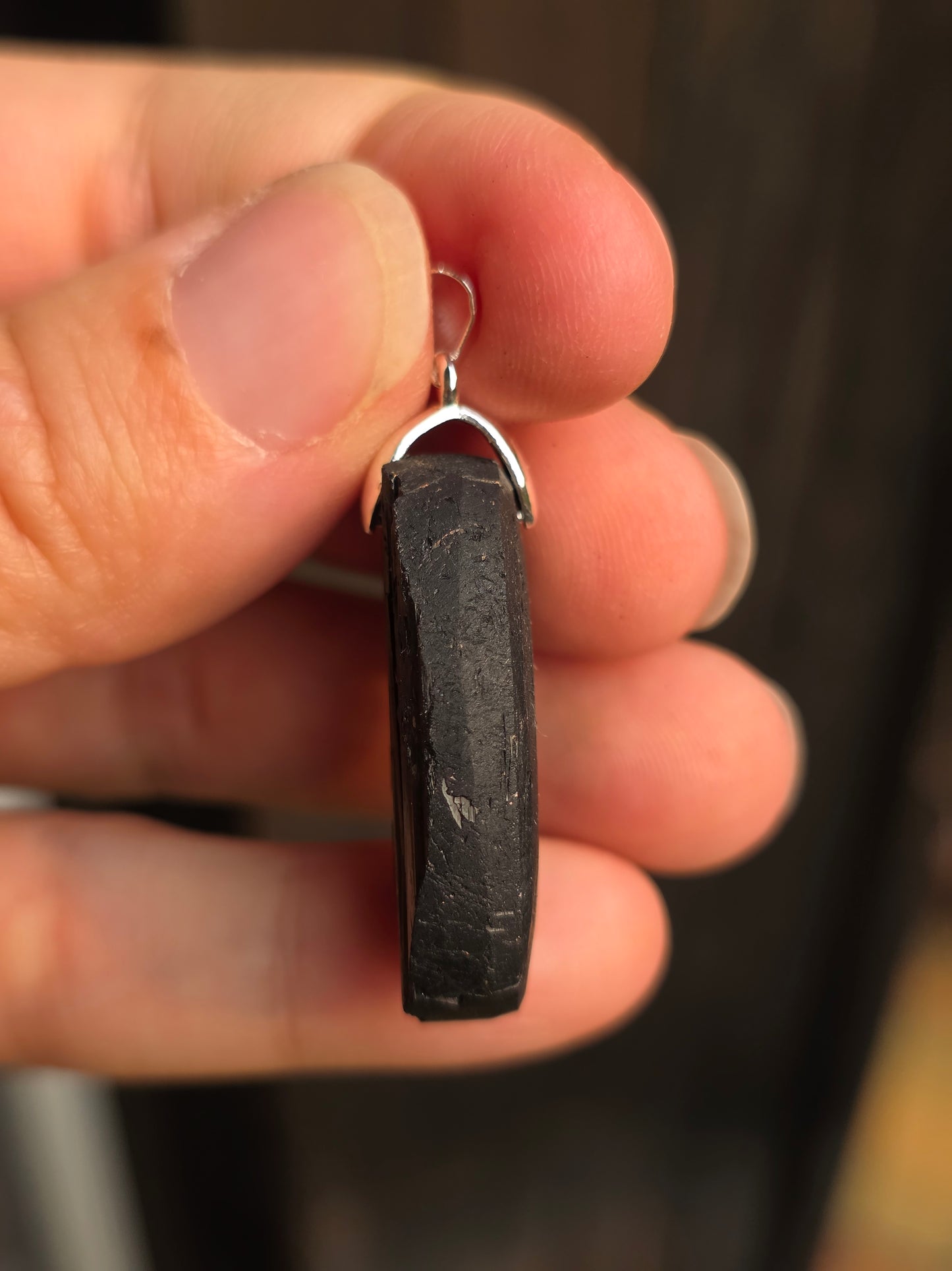 Pendentif Tourmaline noire brute n°7
