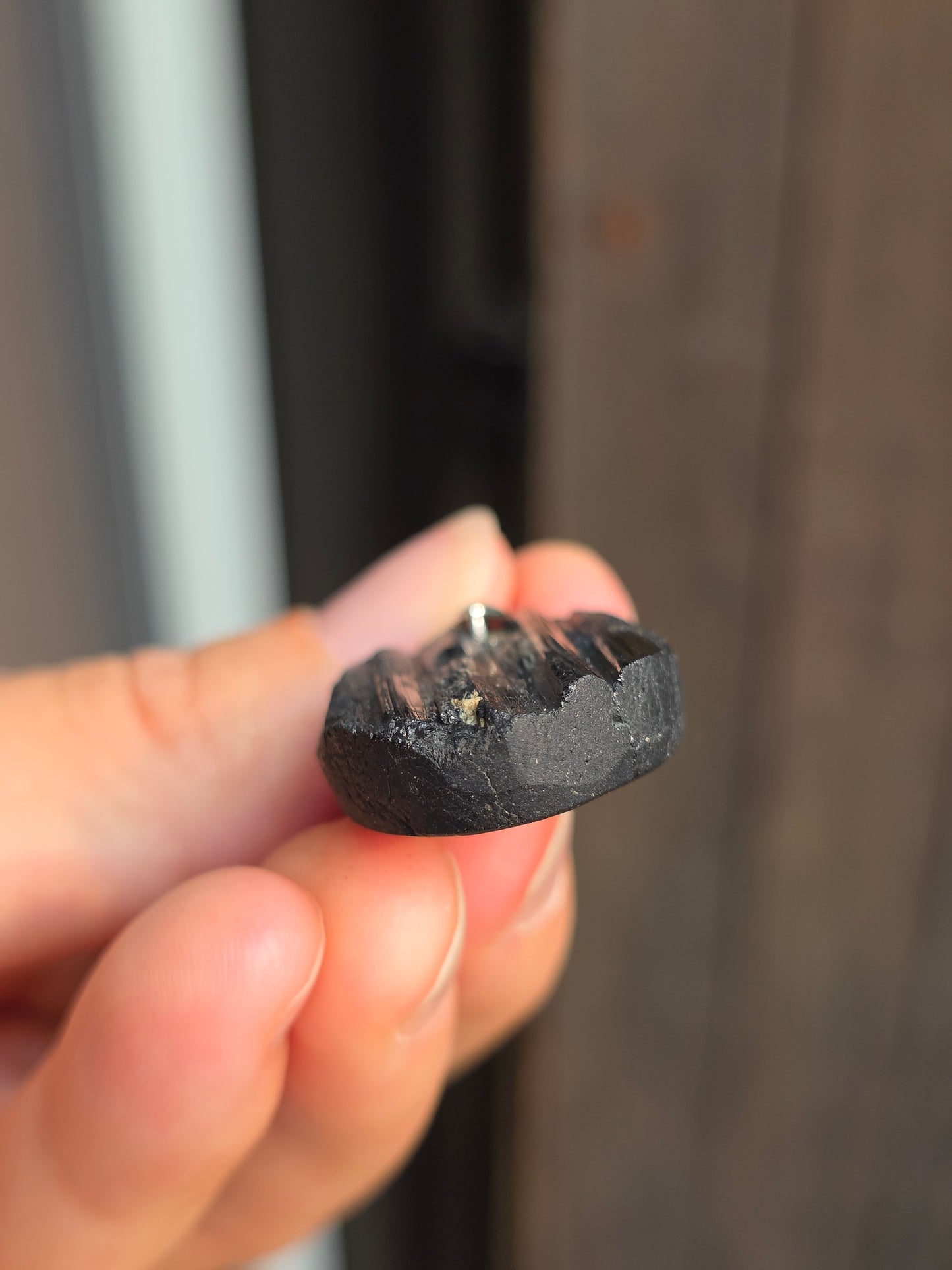 Pendentif Tourmaline noire brute n°7
