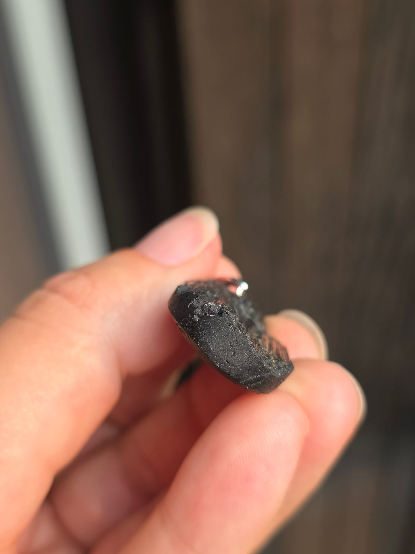 Pendentif Tourmaline noire brute n°8