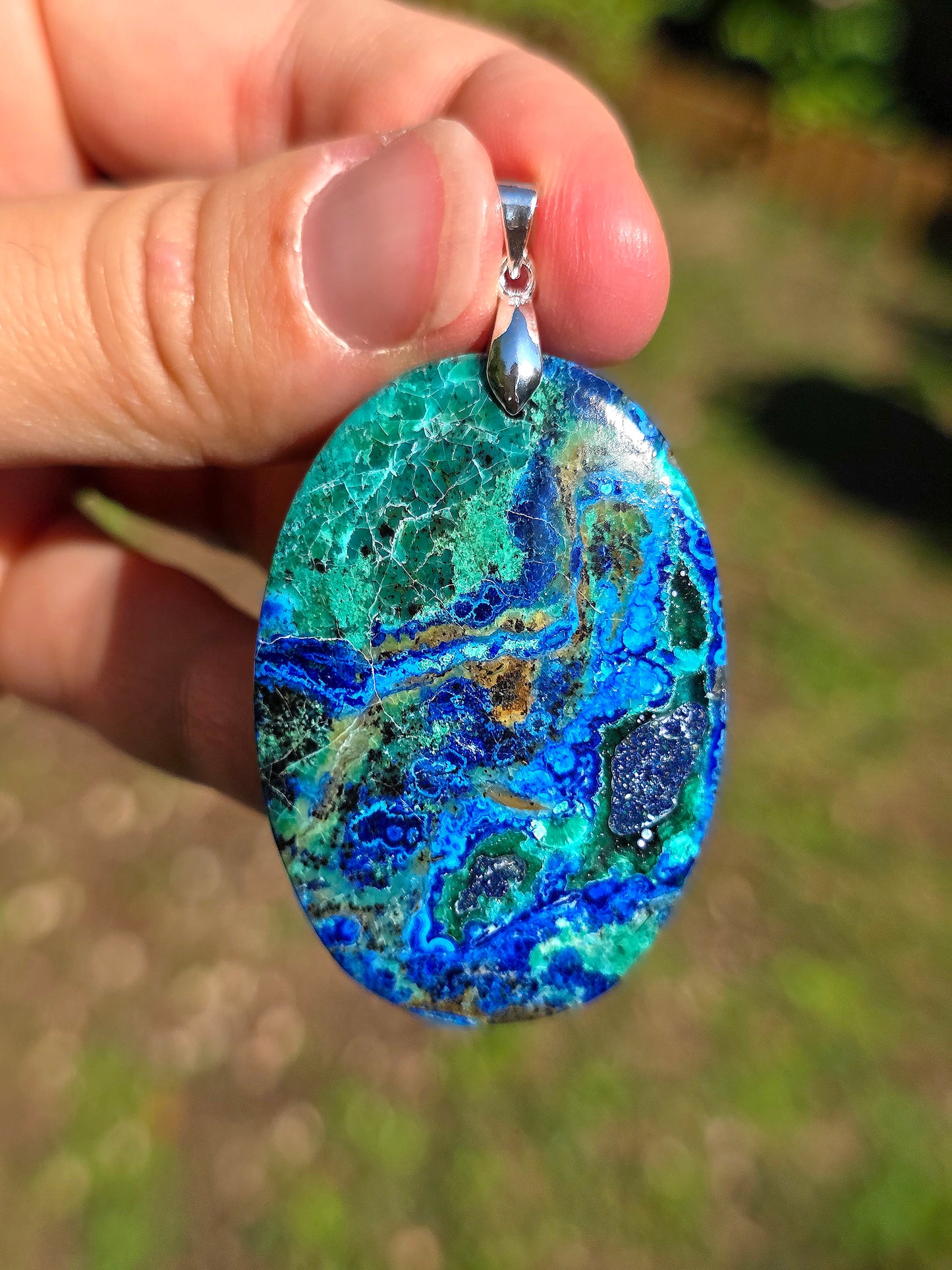 Pendentif Azurite Malachite n°1