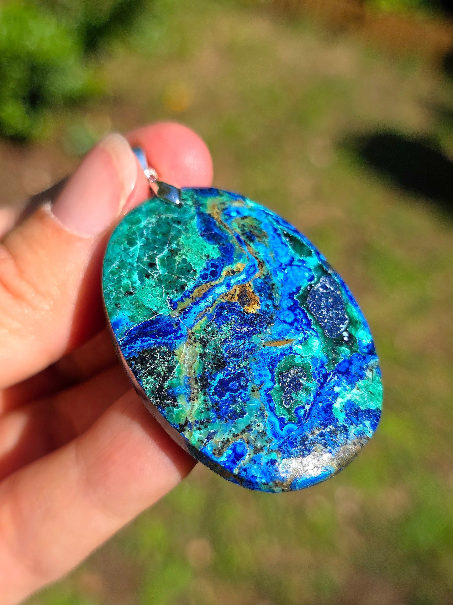 Pendentif Azurite Malachite n°1