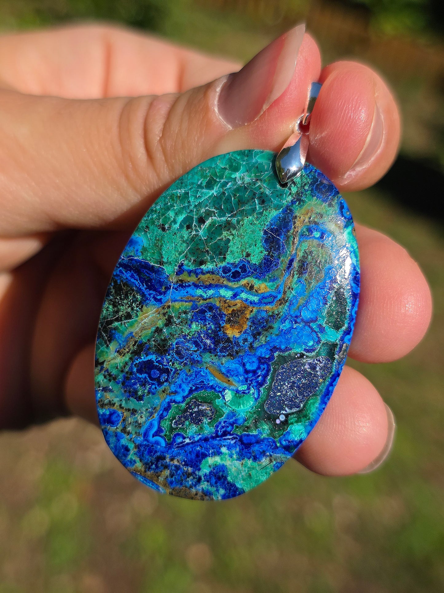 Pendentif Azurite Malachite n°1