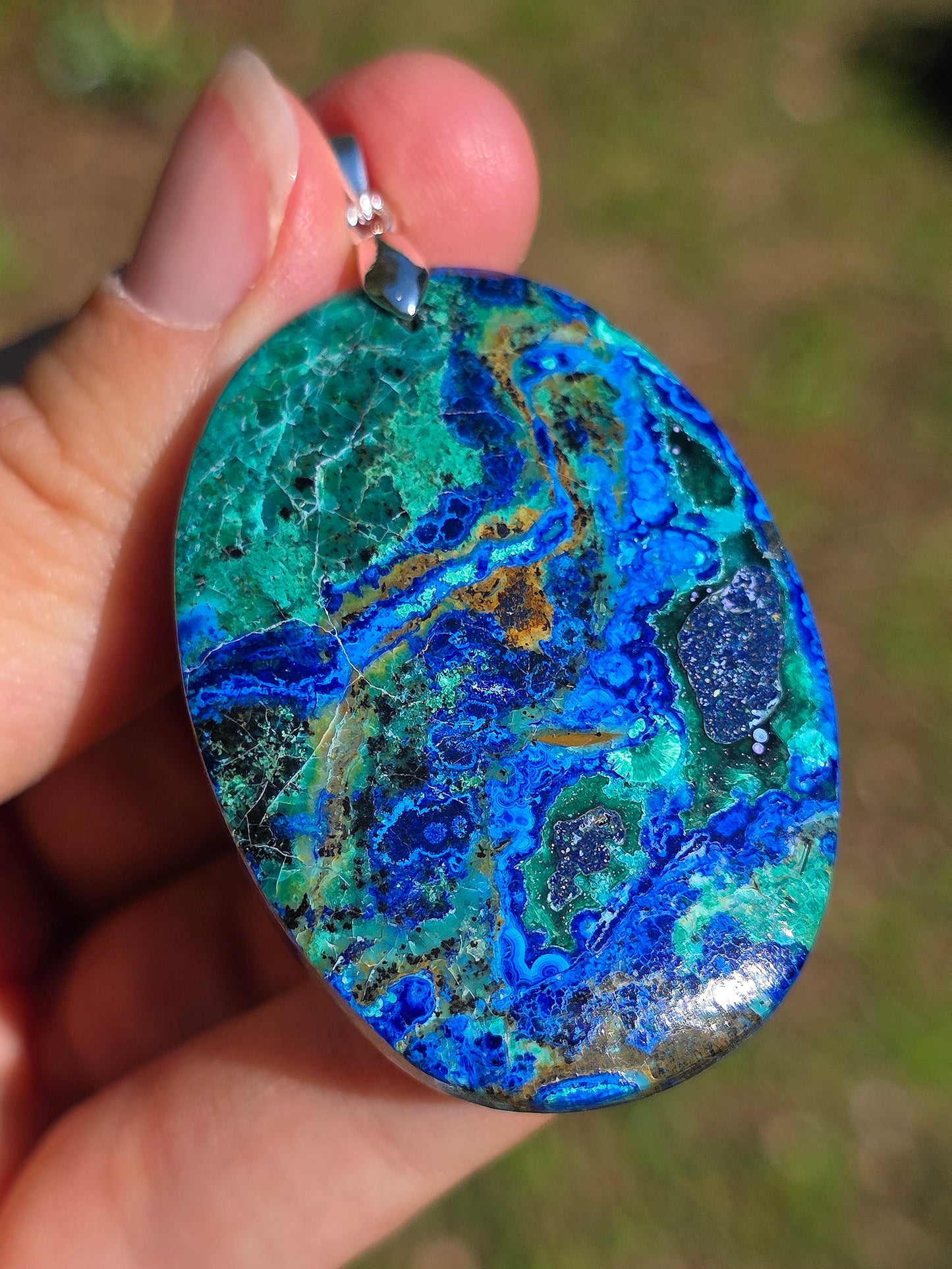 Pendentif Azurite Malachite n°1