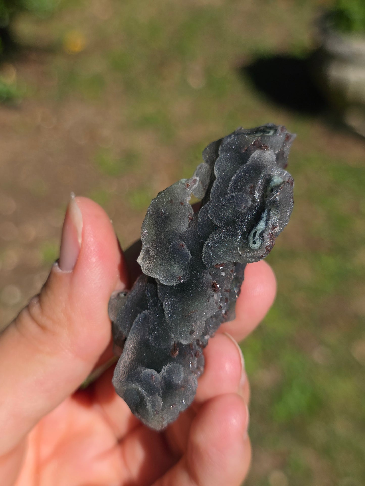 Calcédoine d'Inde avec Heulandite rouge n°18