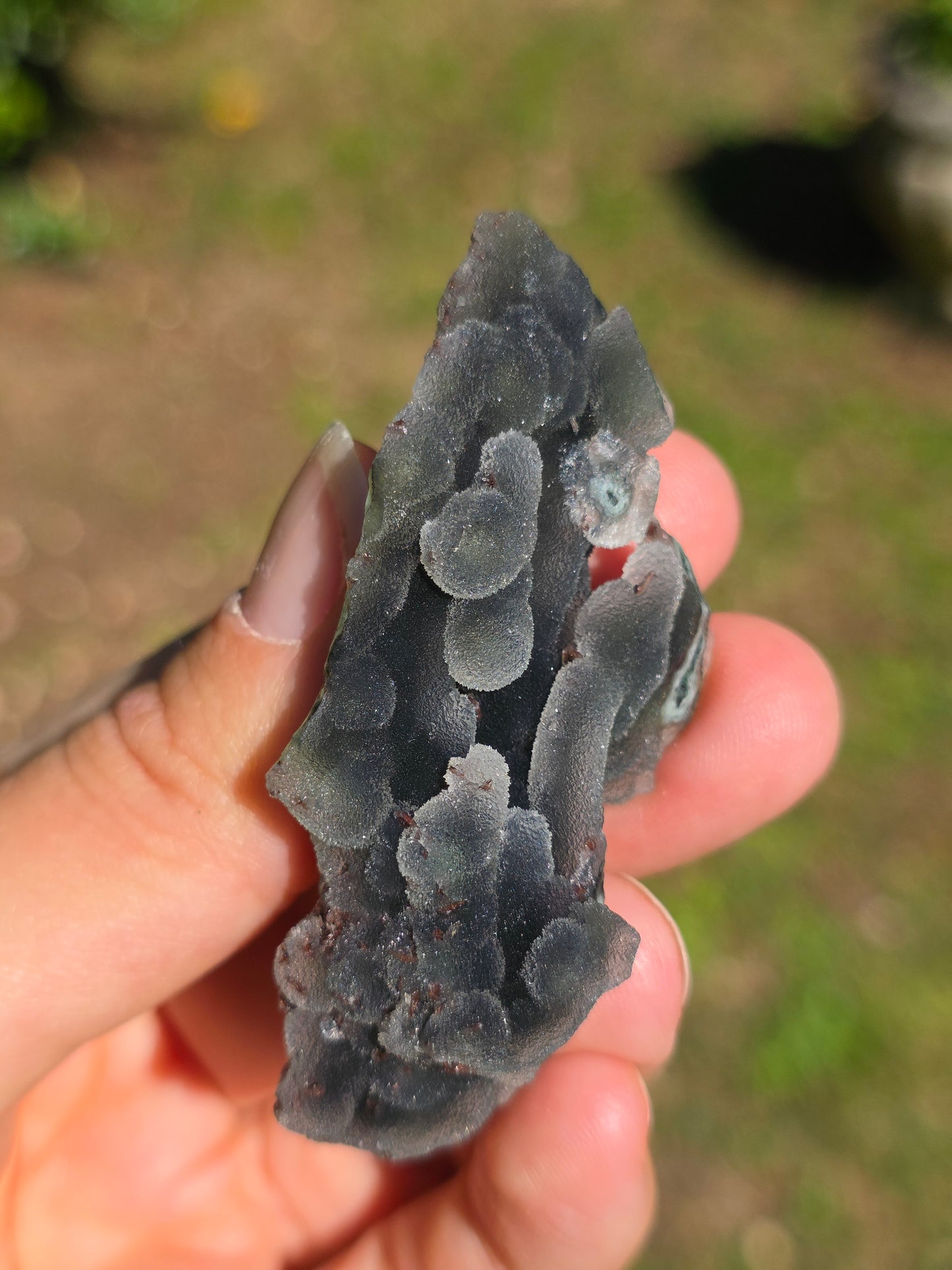 Calcédoine d'Inde avec Heulandite rouge n°18