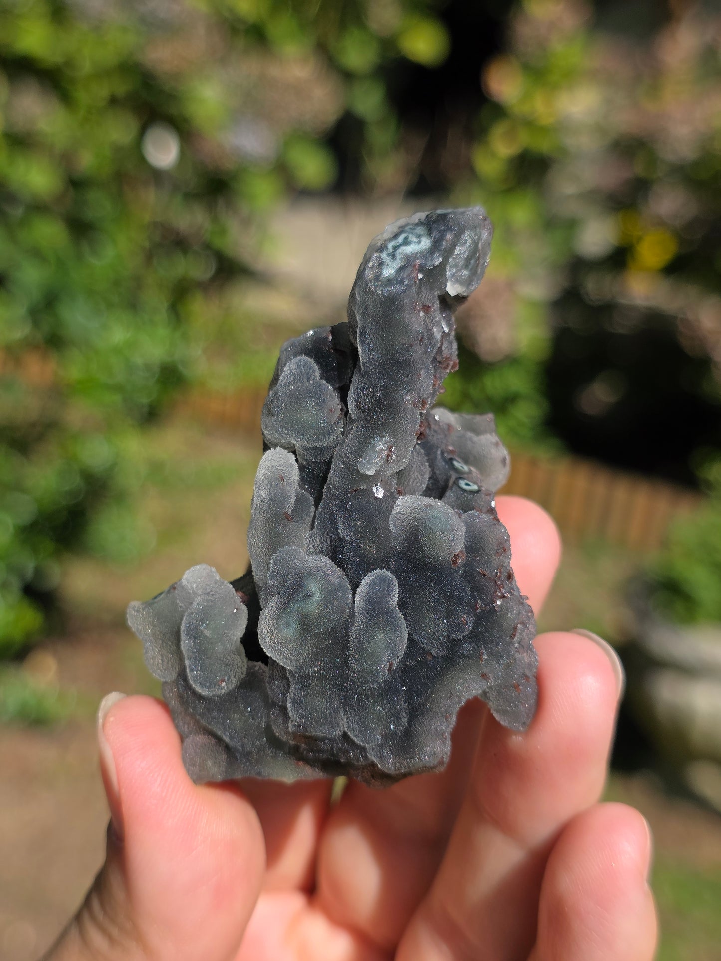 Calcédoine d'Inde avec Heulandite rouge n°19