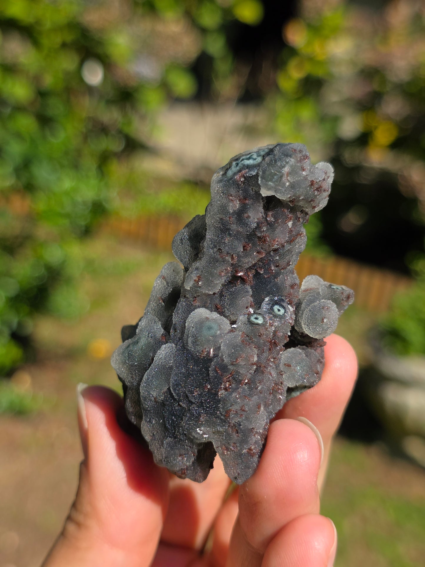 Calcédoine d'Inde avec Heulandite rouge n°19