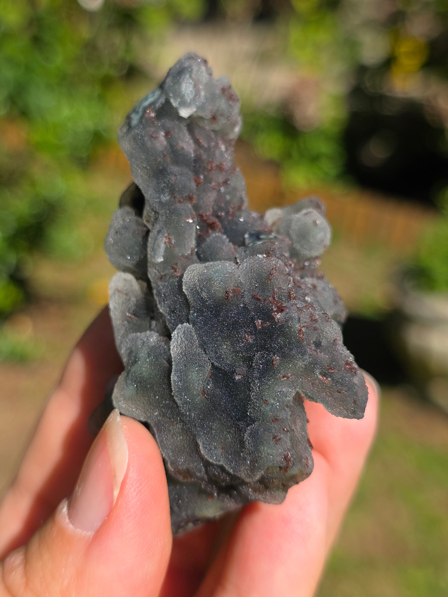 Calcédoine d'Inde avec Heulandite rouge n°19