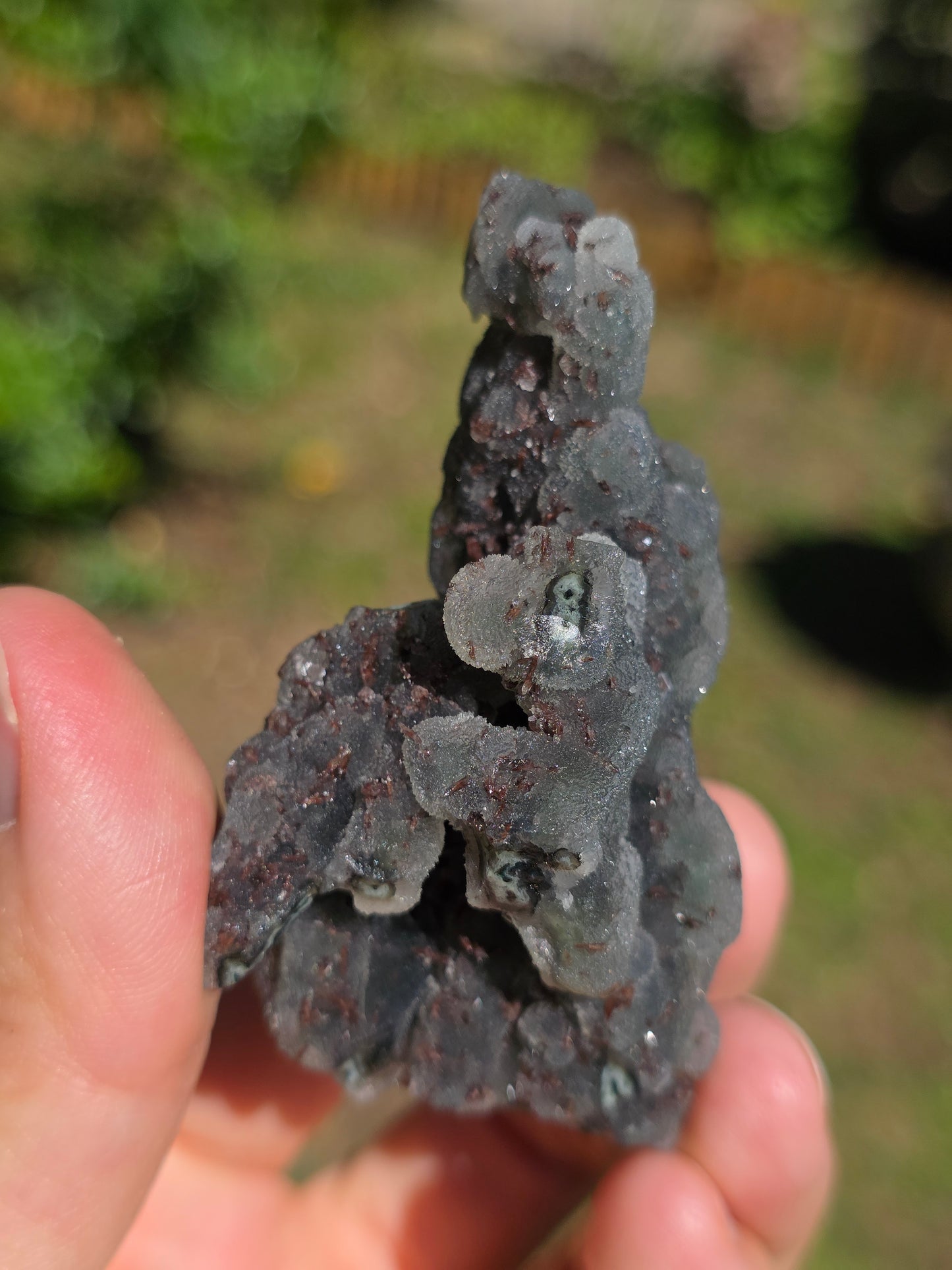 Calcédoine d'Inde avec Heulandite rouge n°19