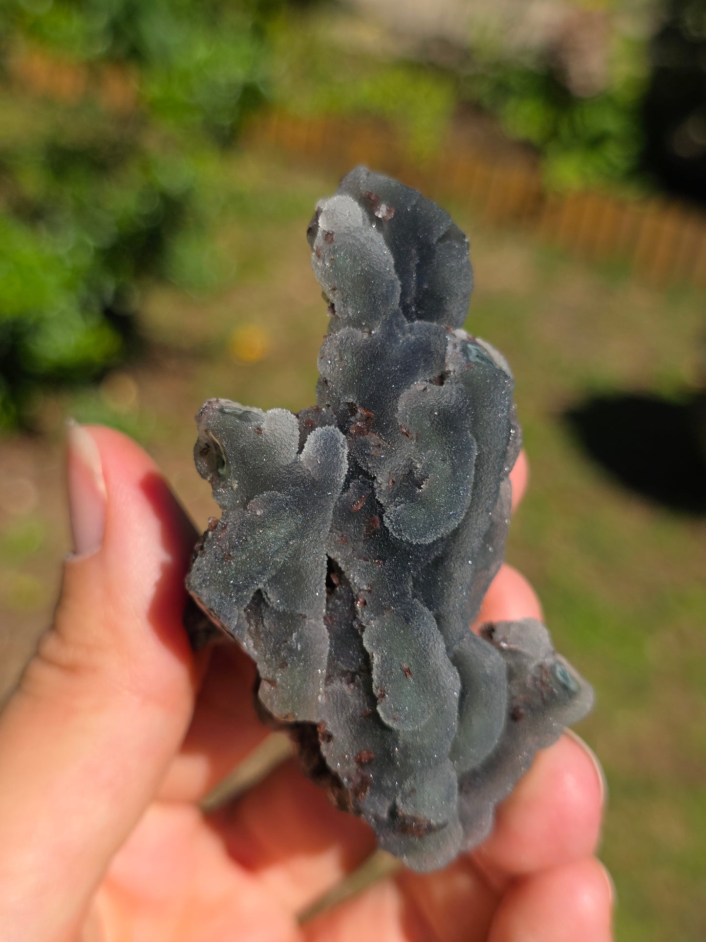 Calcédoine d'Inde avec Heulandite rouge n°19