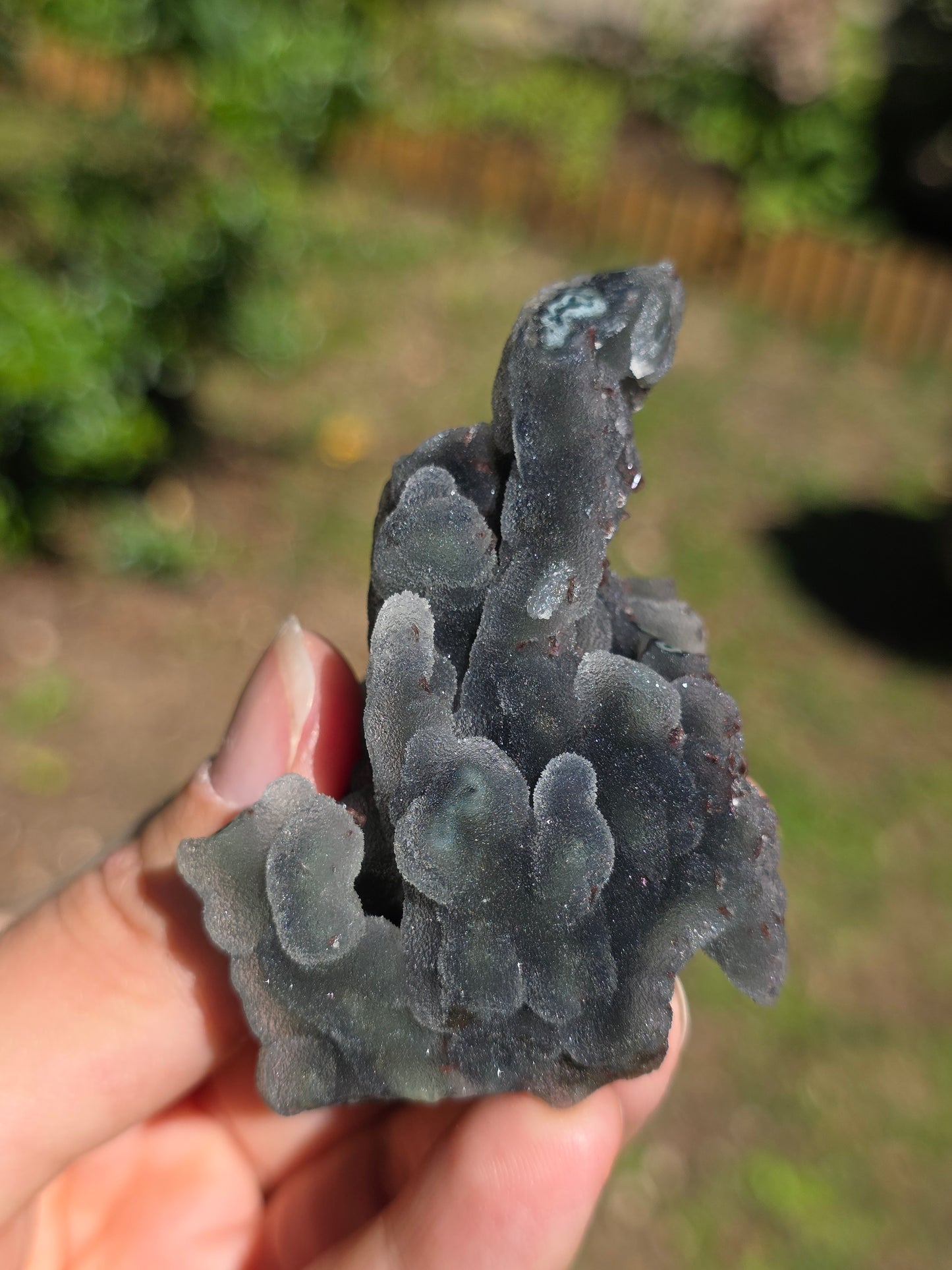 Calcédoine d'Inde avec Heulandite rouge n°19