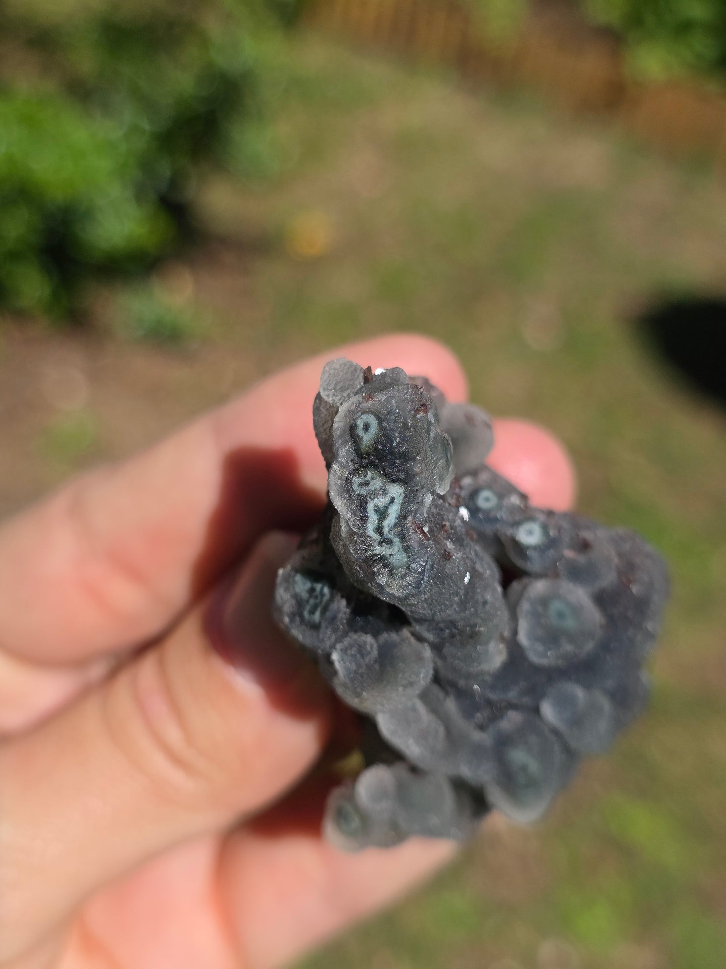 Calcédoine d'Inde avec Heulandite rouge n°19