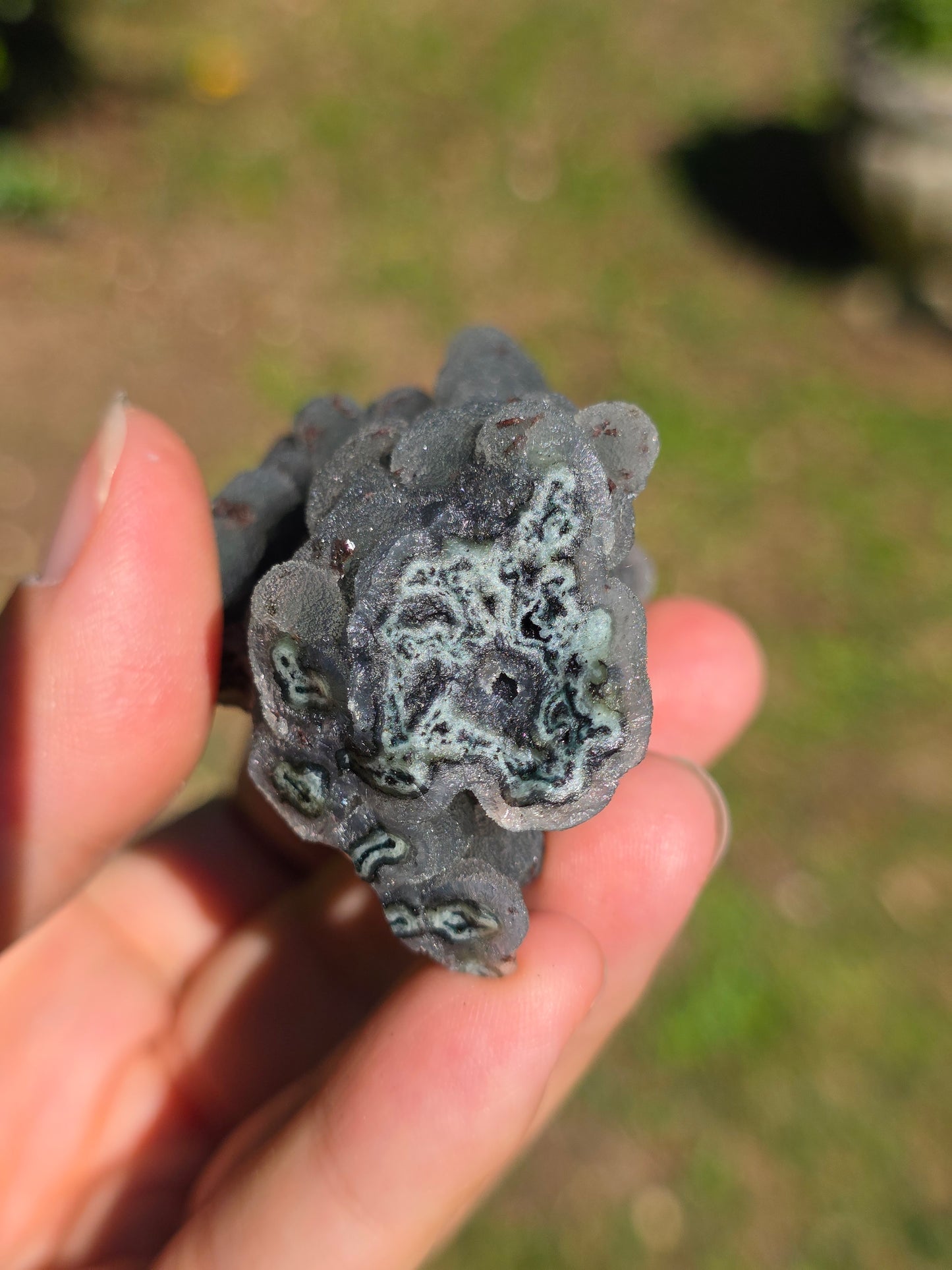 Calcédoine d'Inde avec heulandite rouge n°24