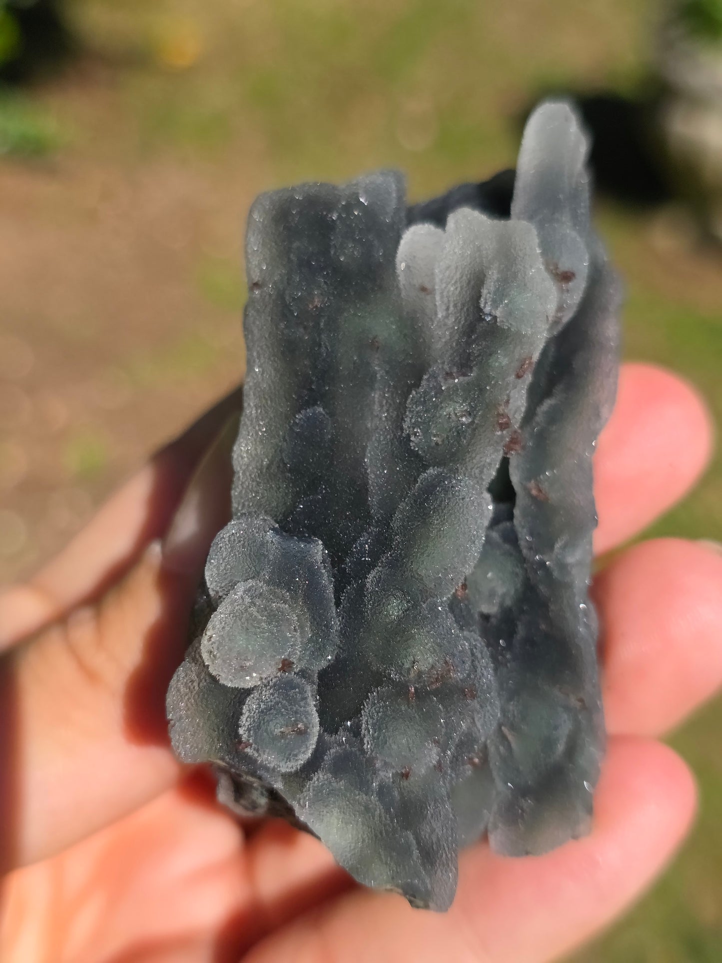 Calcédoine d'Inde avec heulandite rouge n°24