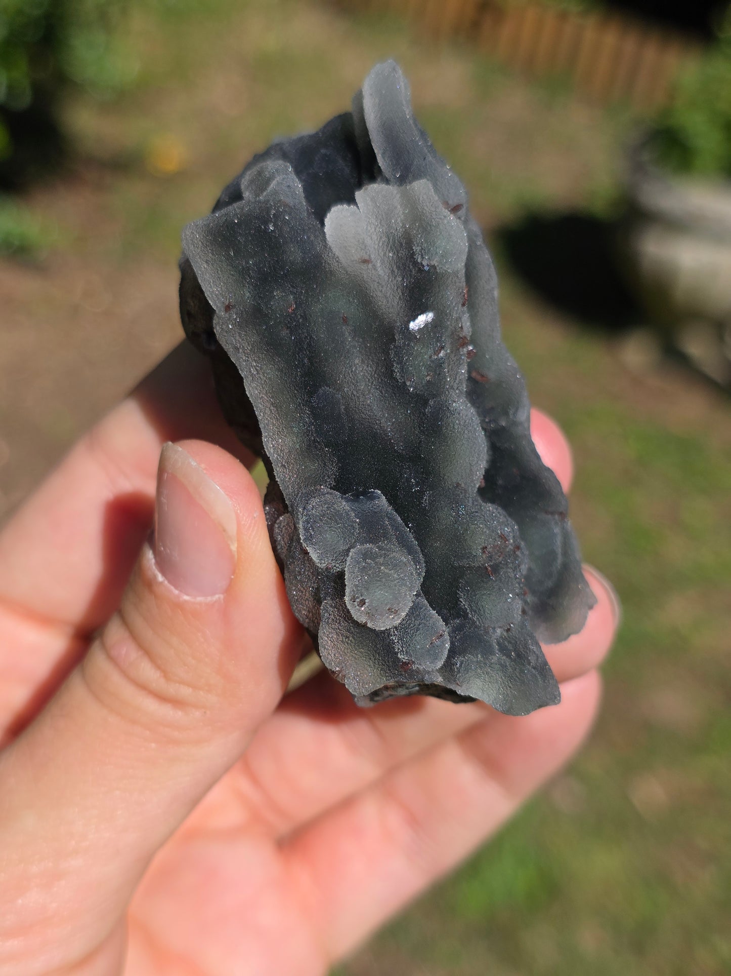 Calcédoine d'Inde avec heulandite rouge n°24