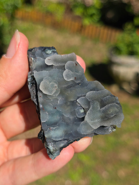 Calcédoine d'Inde avec heulandite rouge n°26