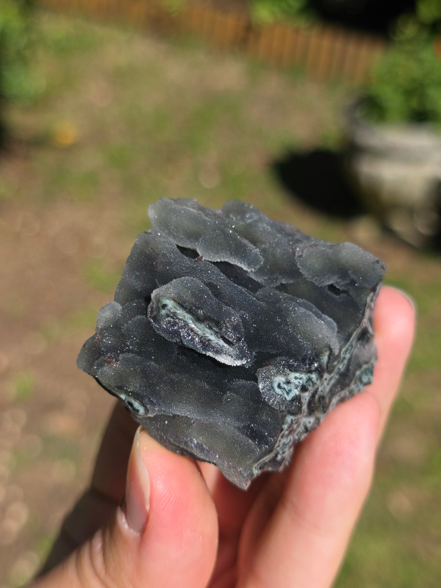 Calcédoine d'Inde avec heulandite rouge n°27
