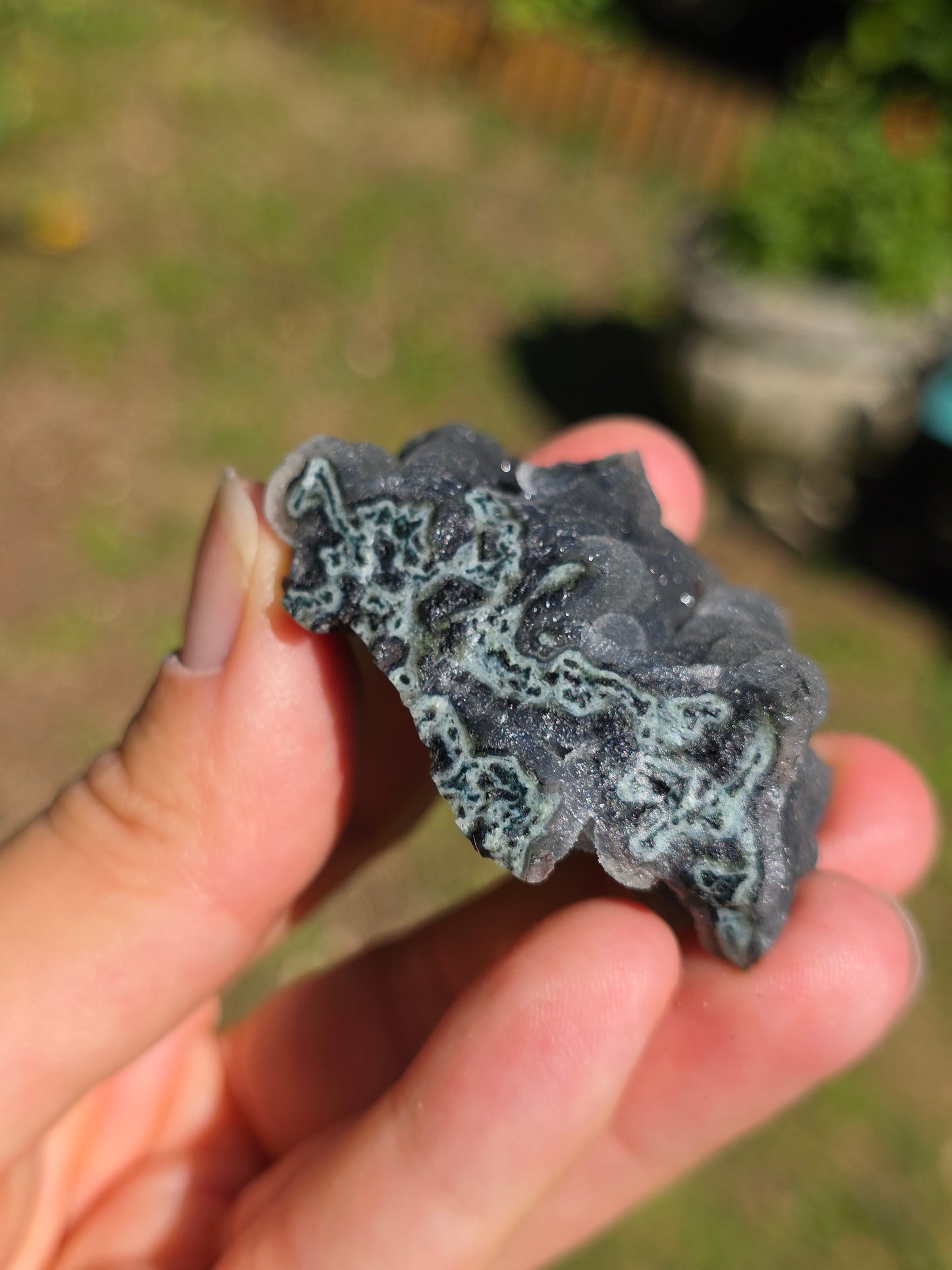 Calcédoine d'Inde avec heulandite rouge n°27