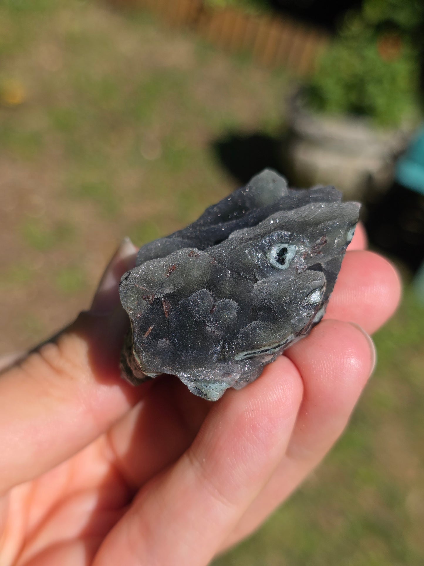 Calcédoine d'Inde avec heulandite rouge n°27