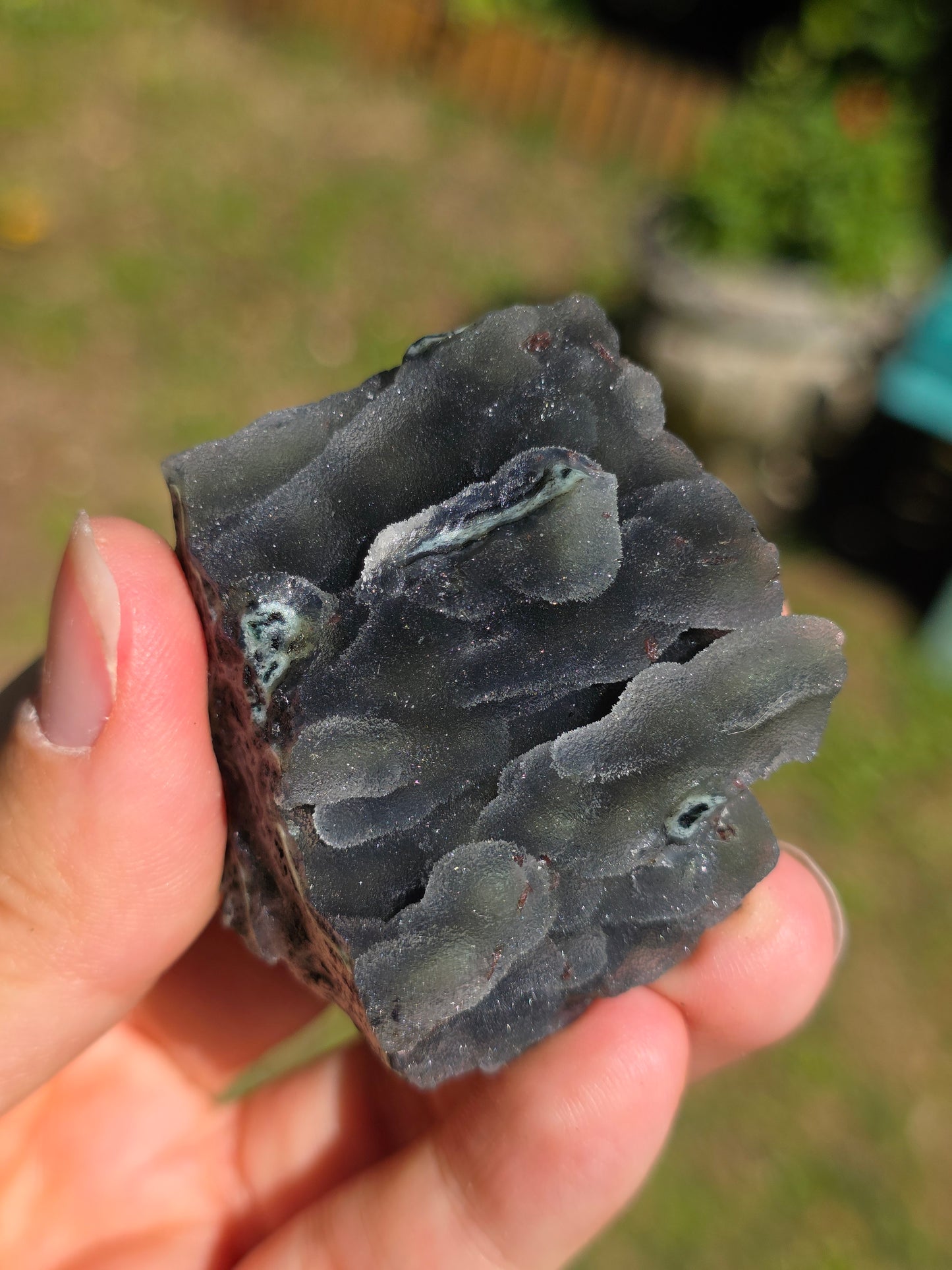 Calcédoine d'Inde avec heulandite rouge n°27