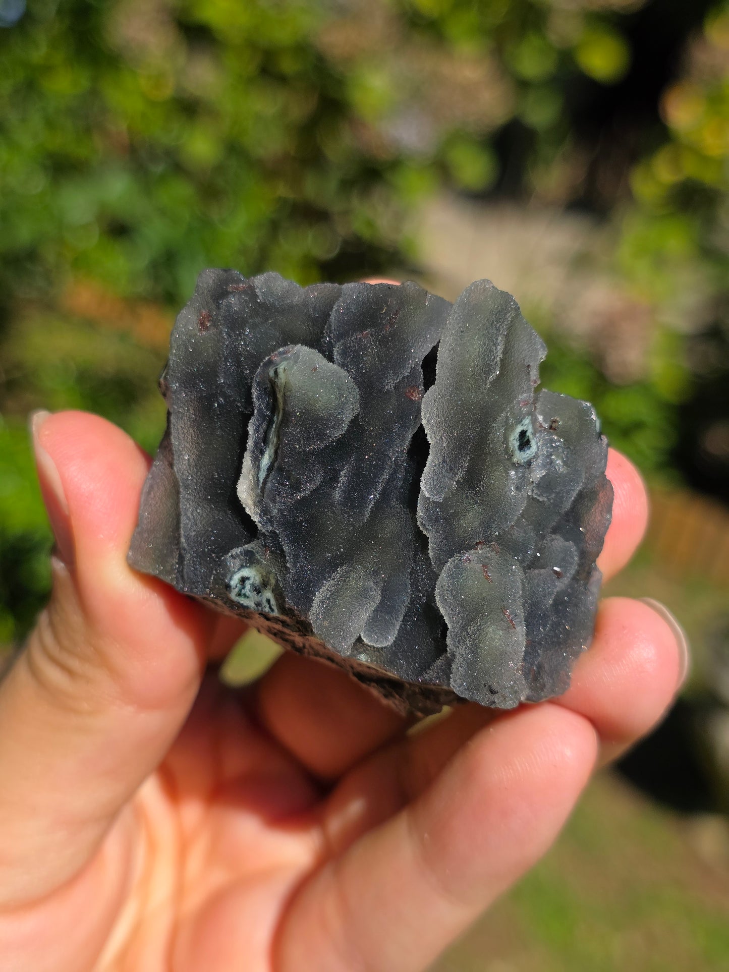 Calcédoine d'Inde avec heulandite rouge n°27