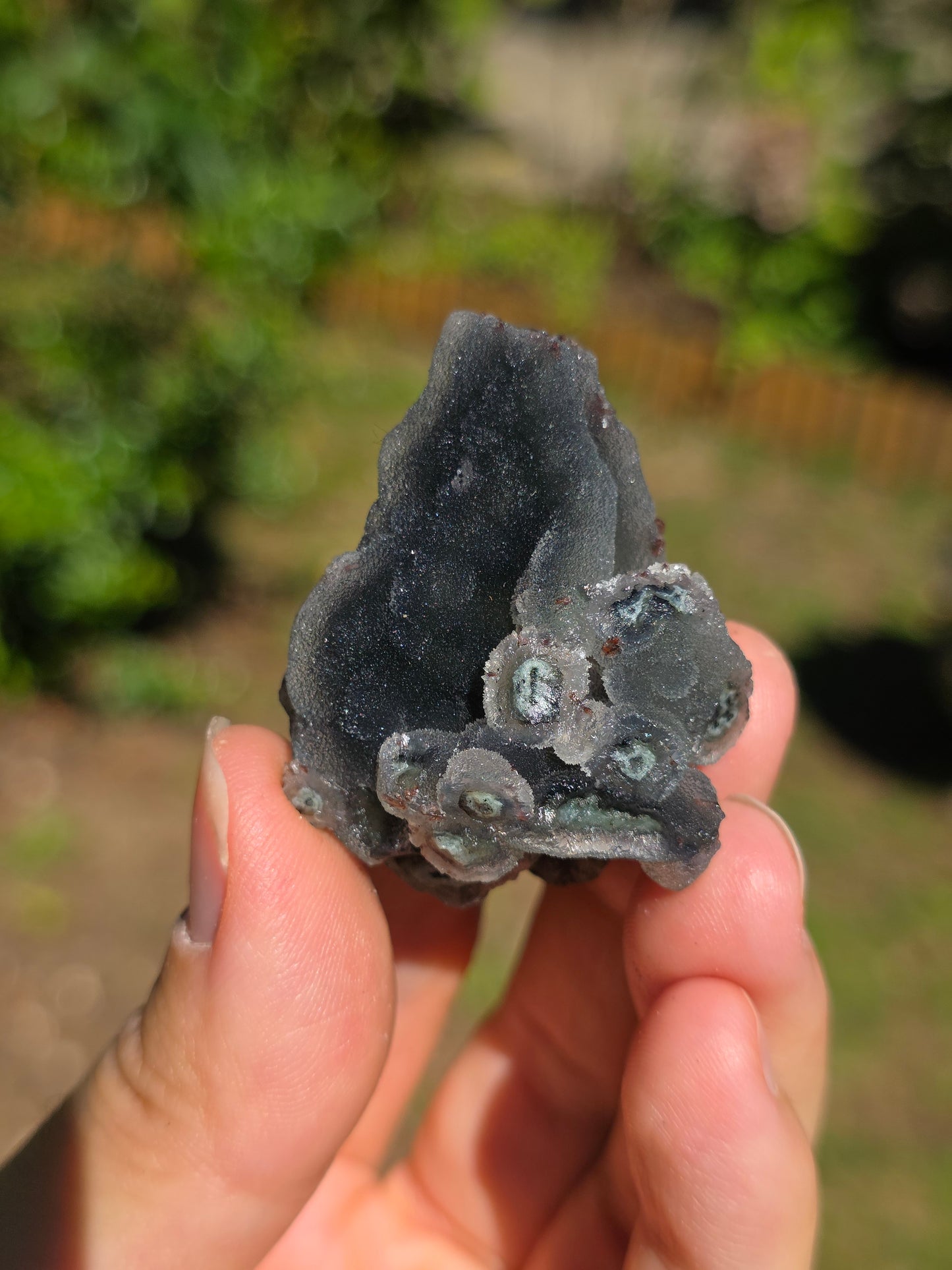 Calcédoine d'Inde avec heulandite rouge n°29