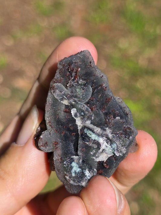 Calcédoine d'Inde avec heulandite rouge n°29