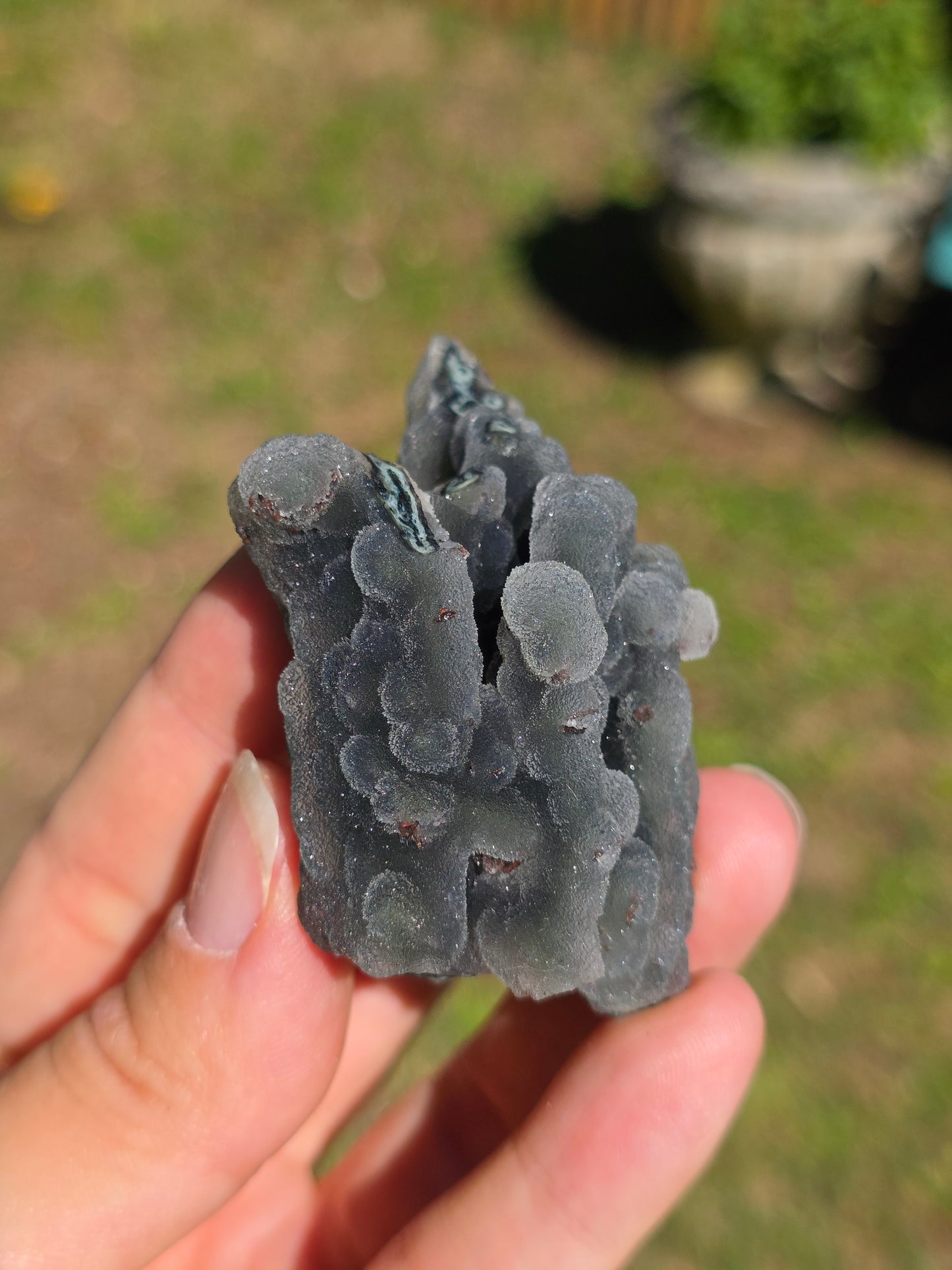 Calcédoine d'Inde avec heulandite rouge n°35