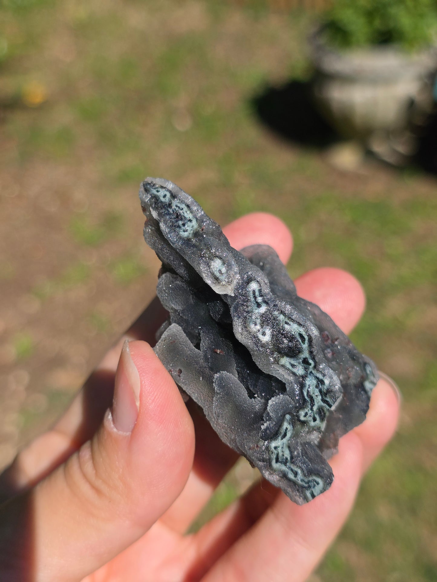 Calcédoine d'Inde avec heulandite rouge n°35