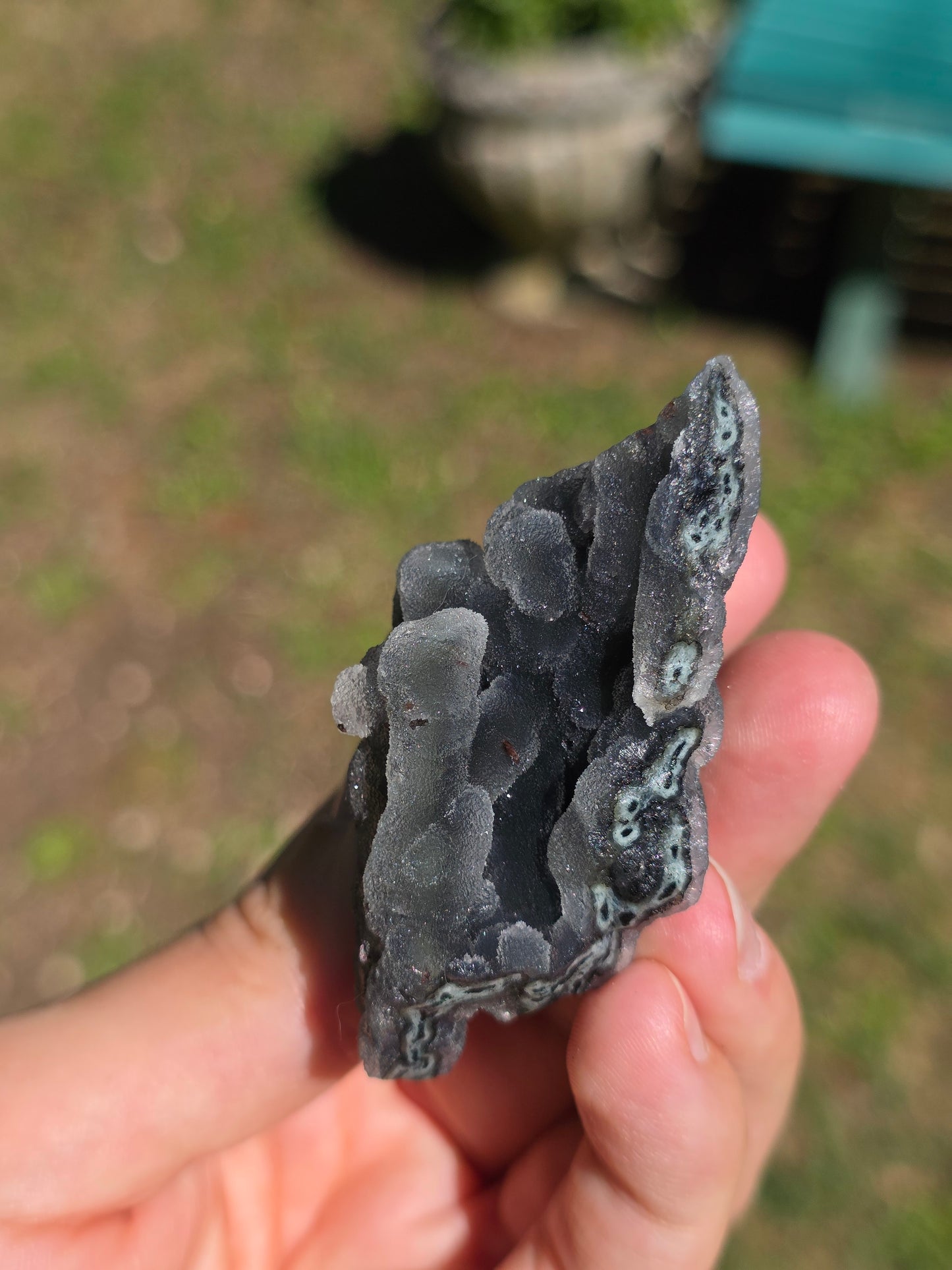 Calcédoine d'Inde avec heulandite rouge n°35