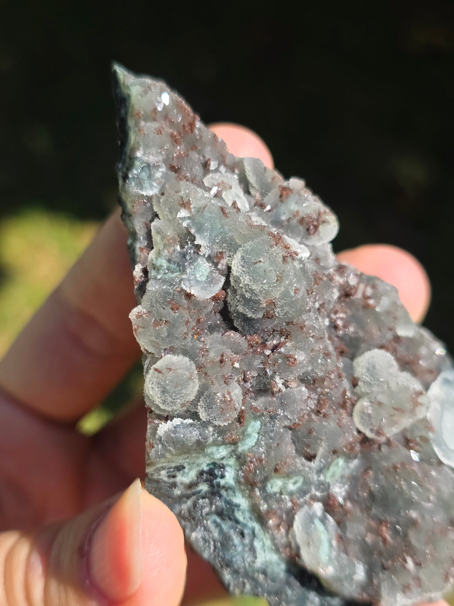 Calcédoine d'Inde avec Heulandite rouge n°46