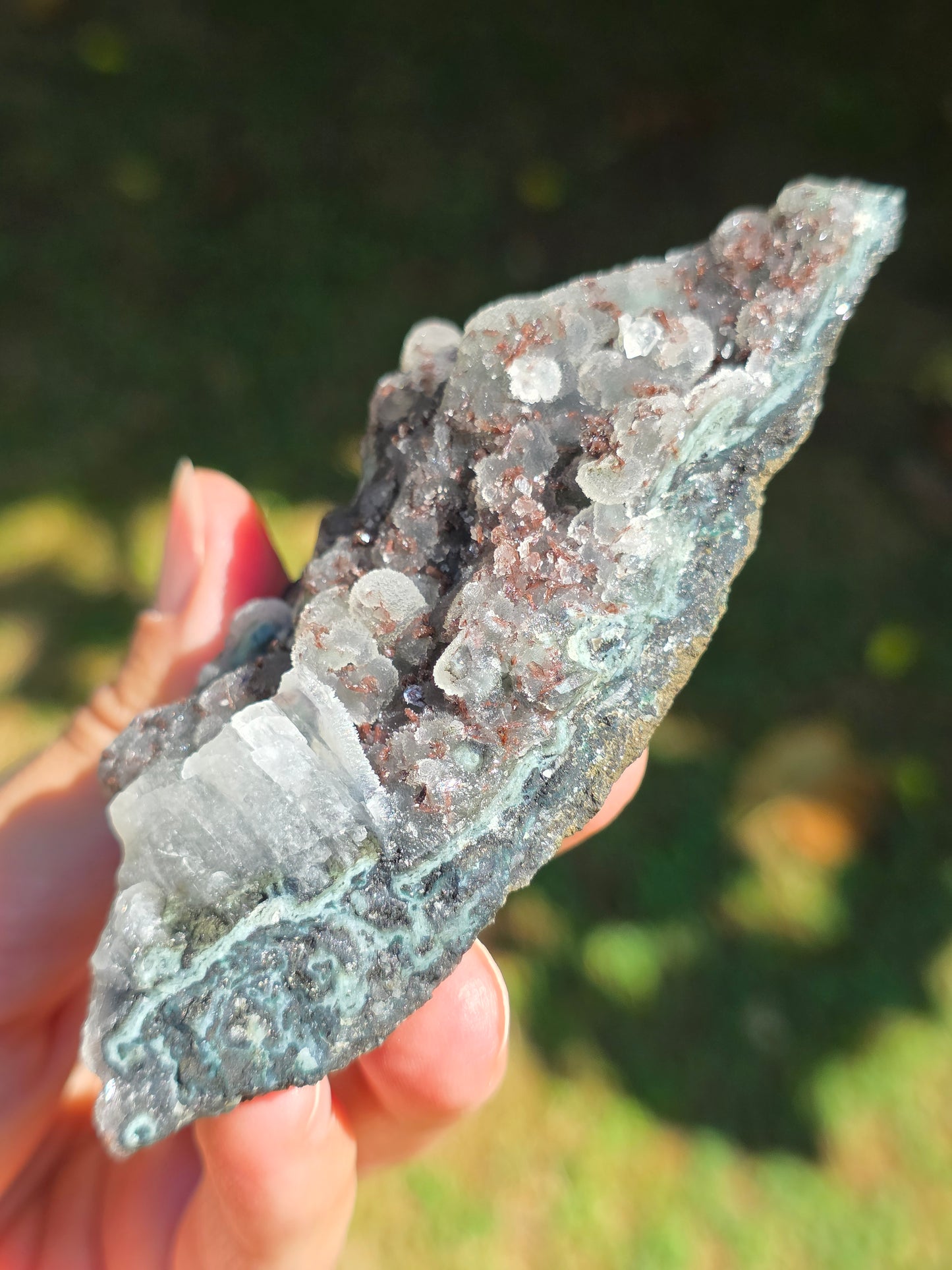 Calcédoine d'Inde avec Heulandite rouge n°46